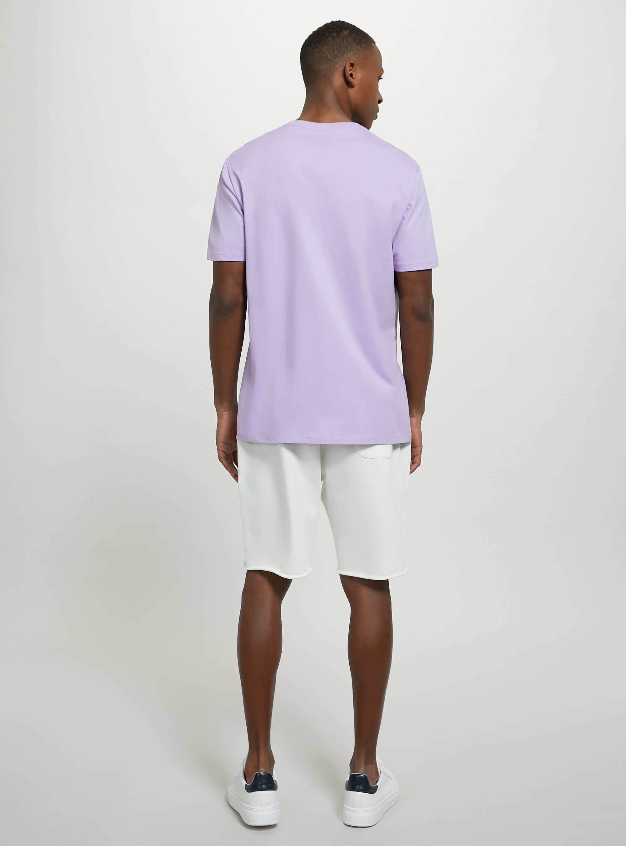 Camiseta de algod&oacute;n con cuello redondo, LC2 LILLAC MEDIUM