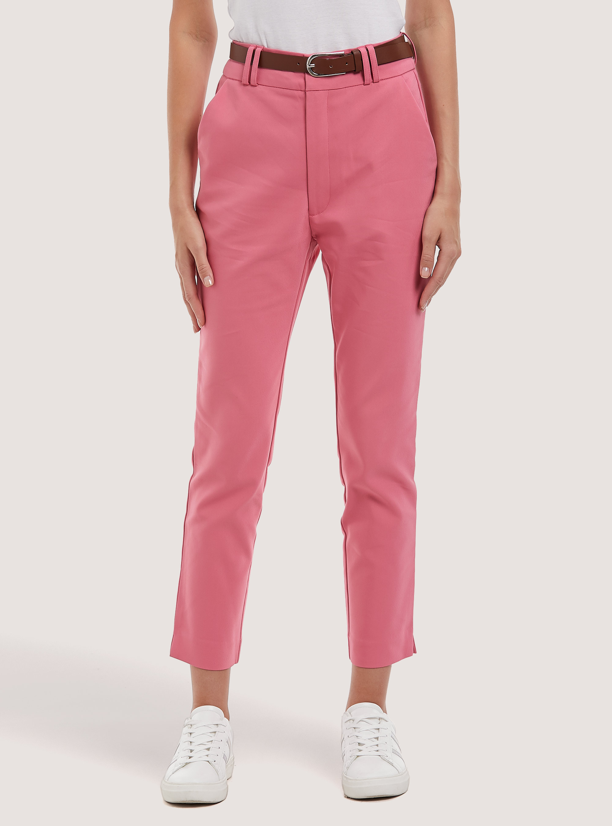 Chinos with strap, PK2 PINK MEDIUM