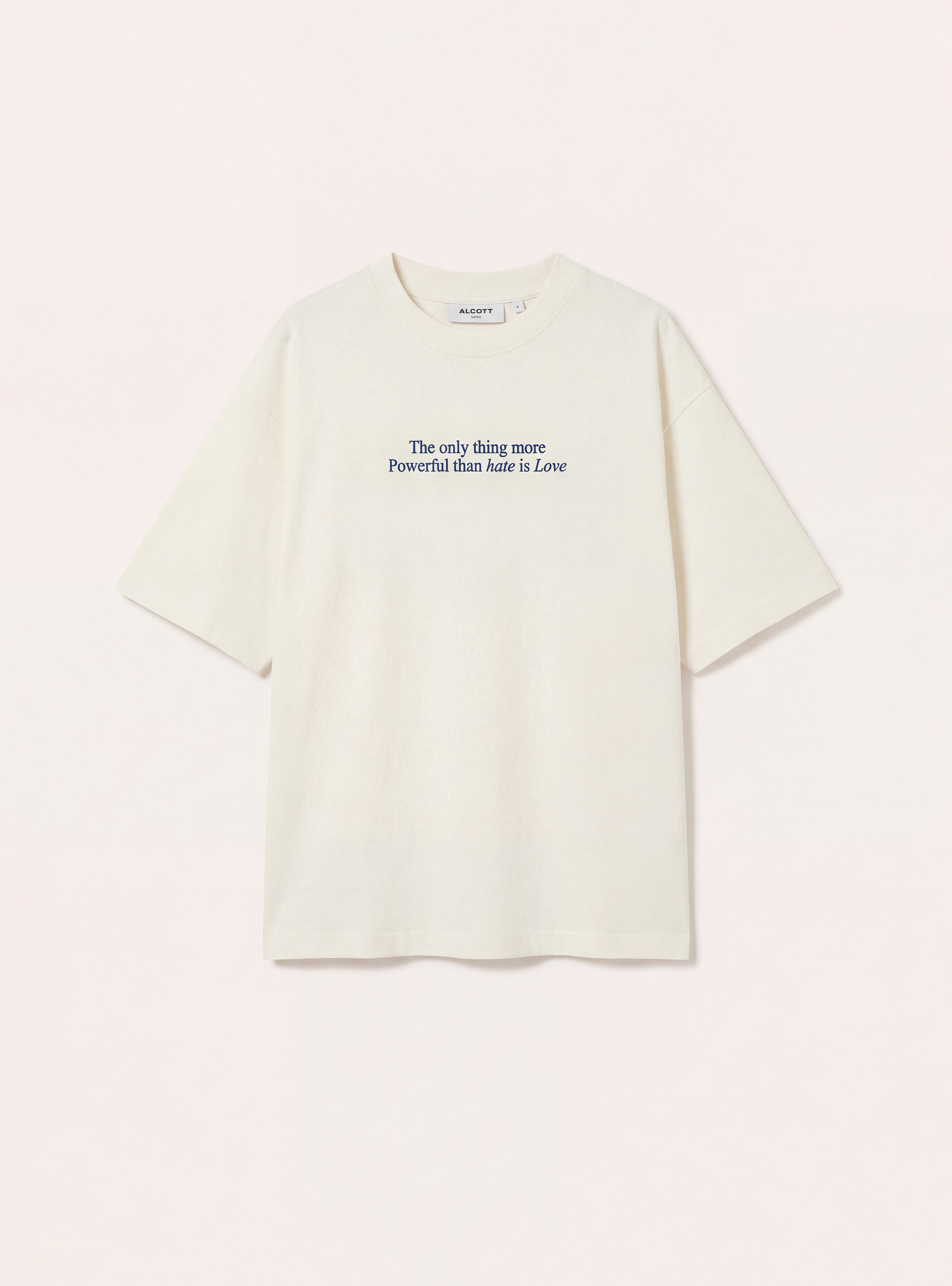 T-shirt boxy con stampa the only thing, WH2 WHITE