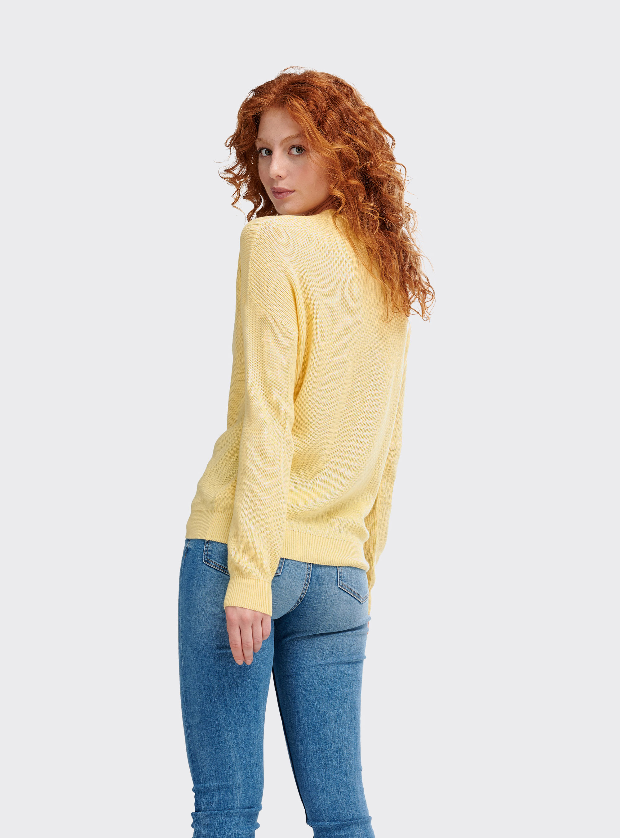 Jersey comfort fit acanalado, C7686 YELLOW