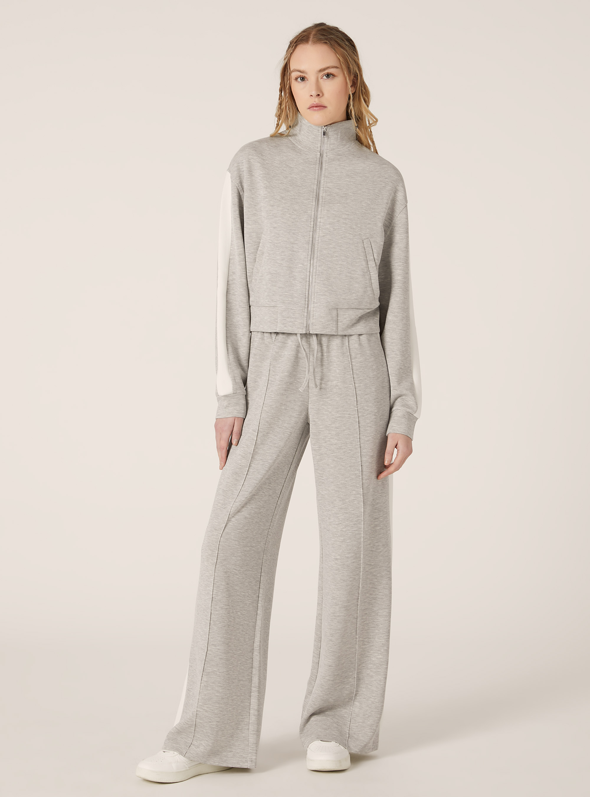 Soft touch zip sweatshirt, MGY3 GREY MEL LIGHT