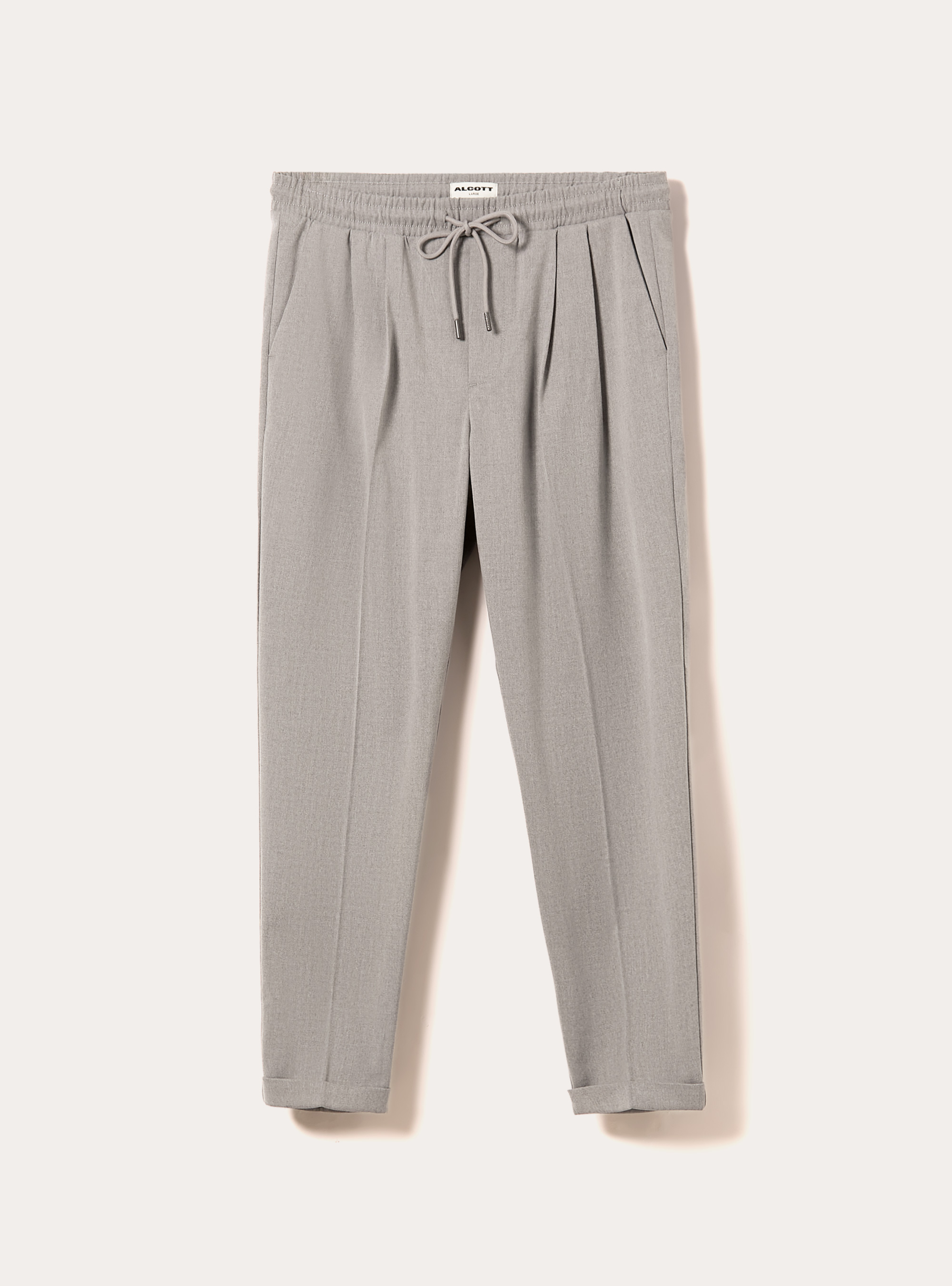 Twill jogger pants, MGY3 GREY MEL LIGHT