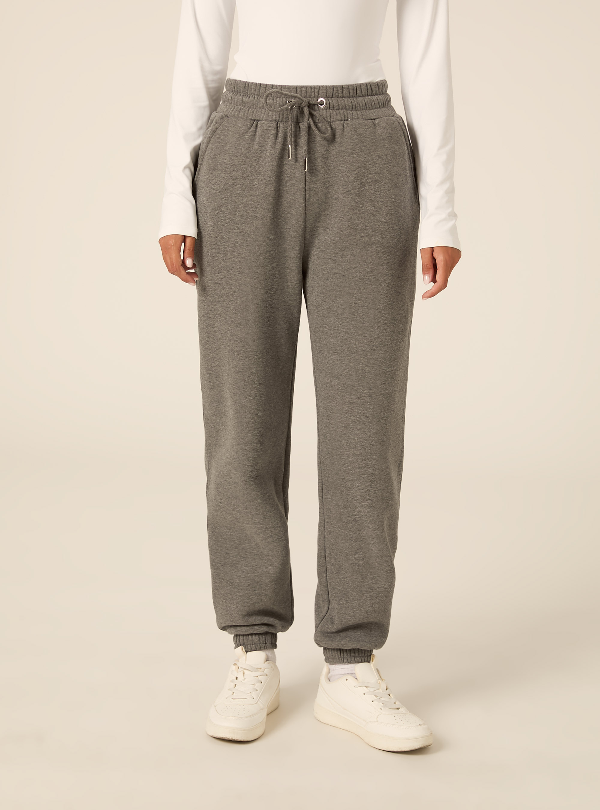 Jogger basic tinta unita, MGY1 GREY MEL DARK
