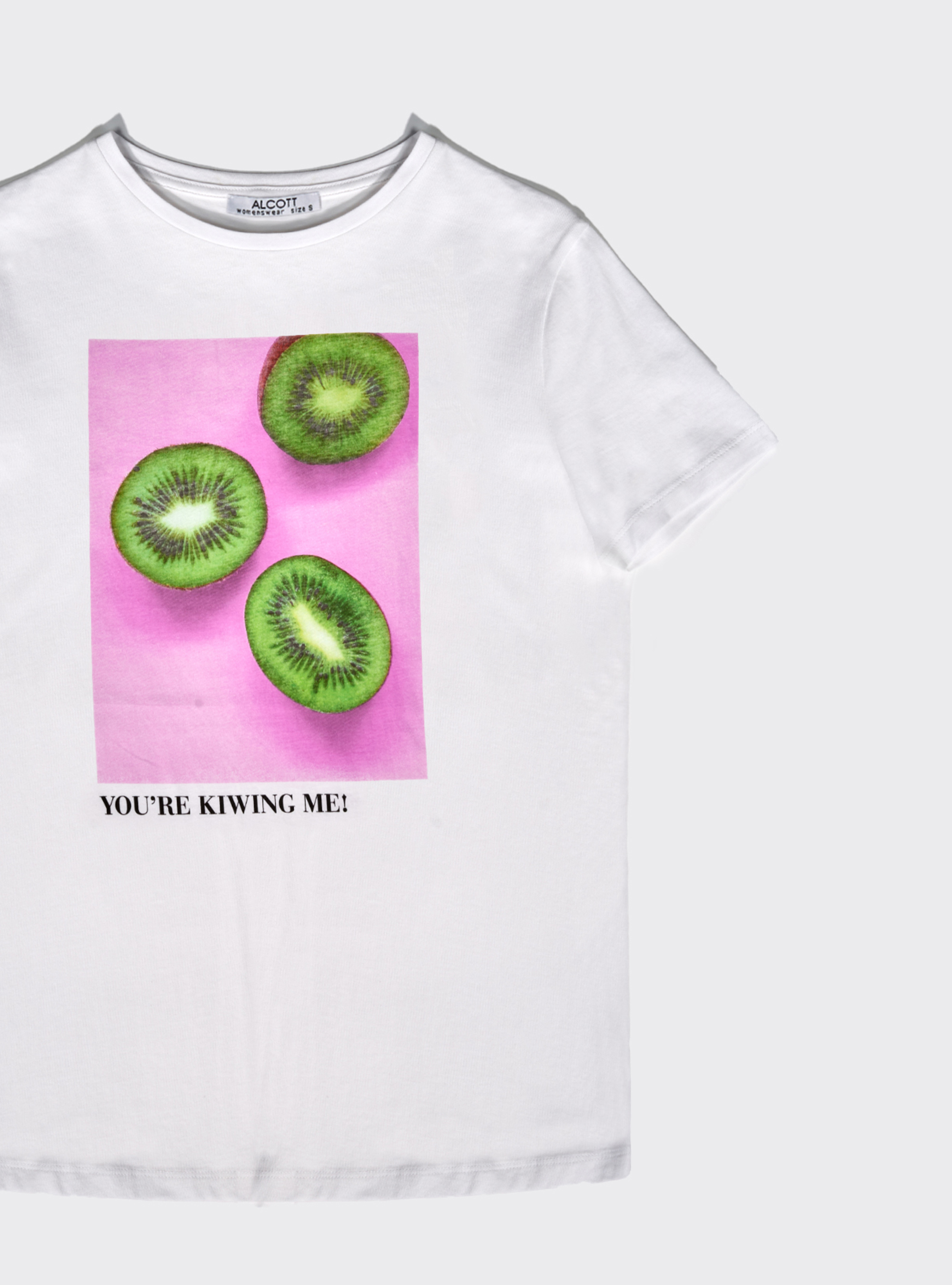 T-Shirt mit Kiwi-Aufdruck, C099 WHITE