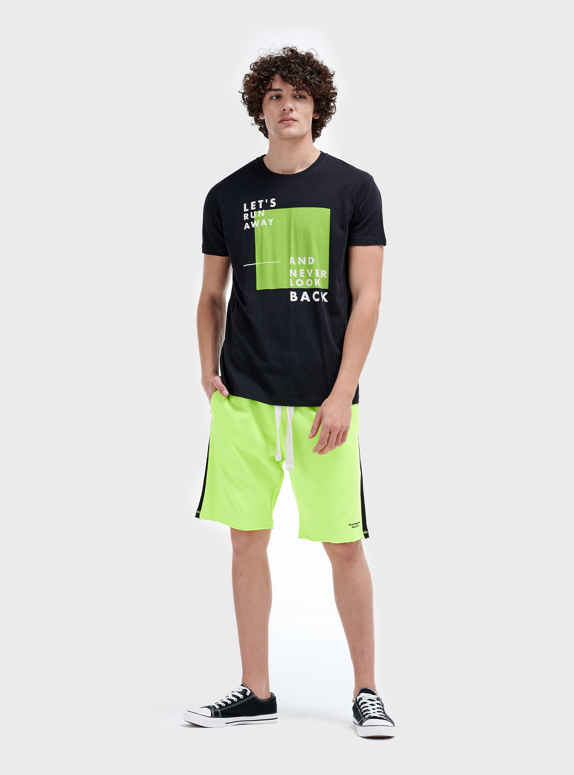 Printed t-shirt, BLACK