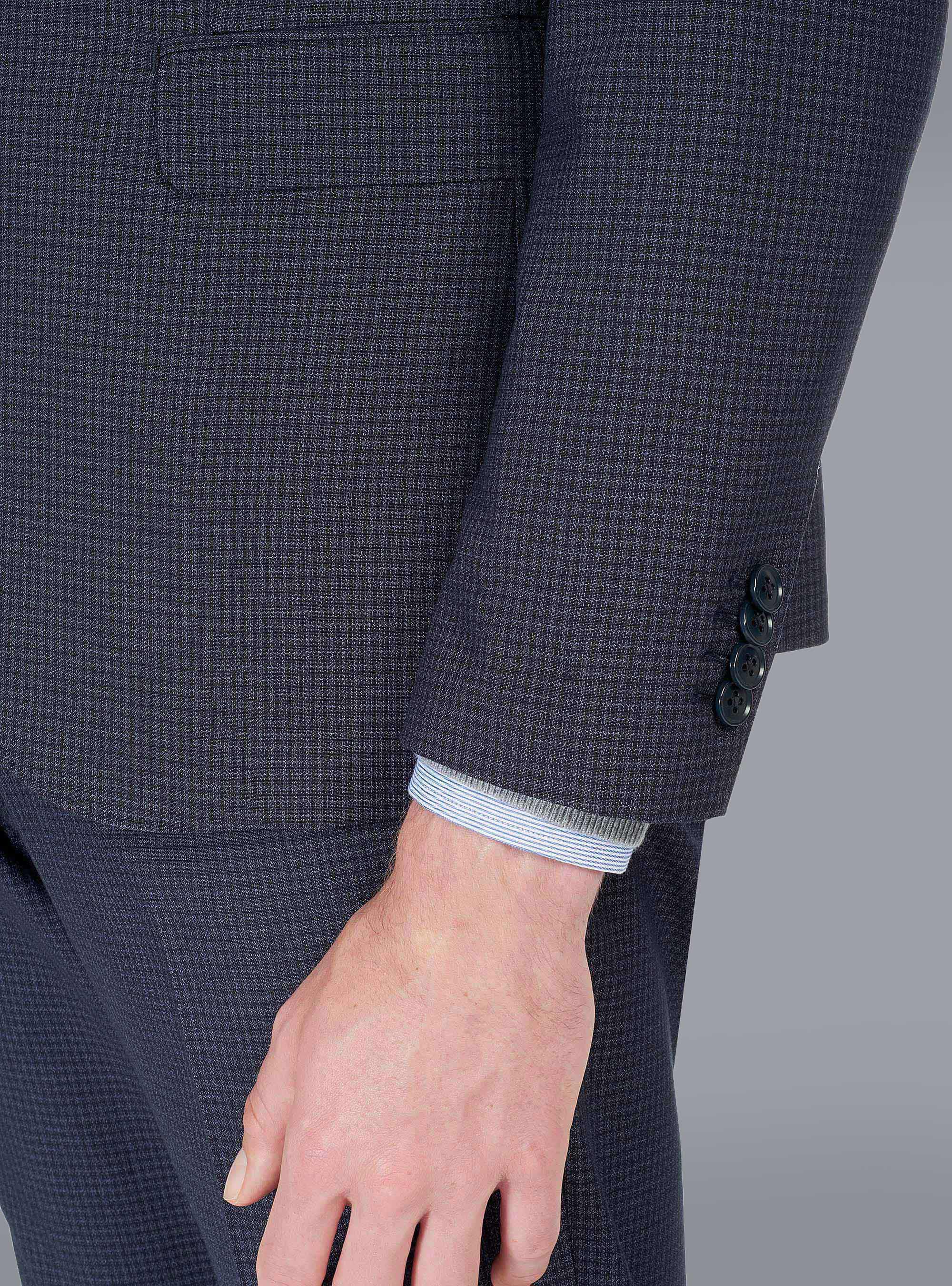 WOOL MICRO FANTASY SUIT, BLUE