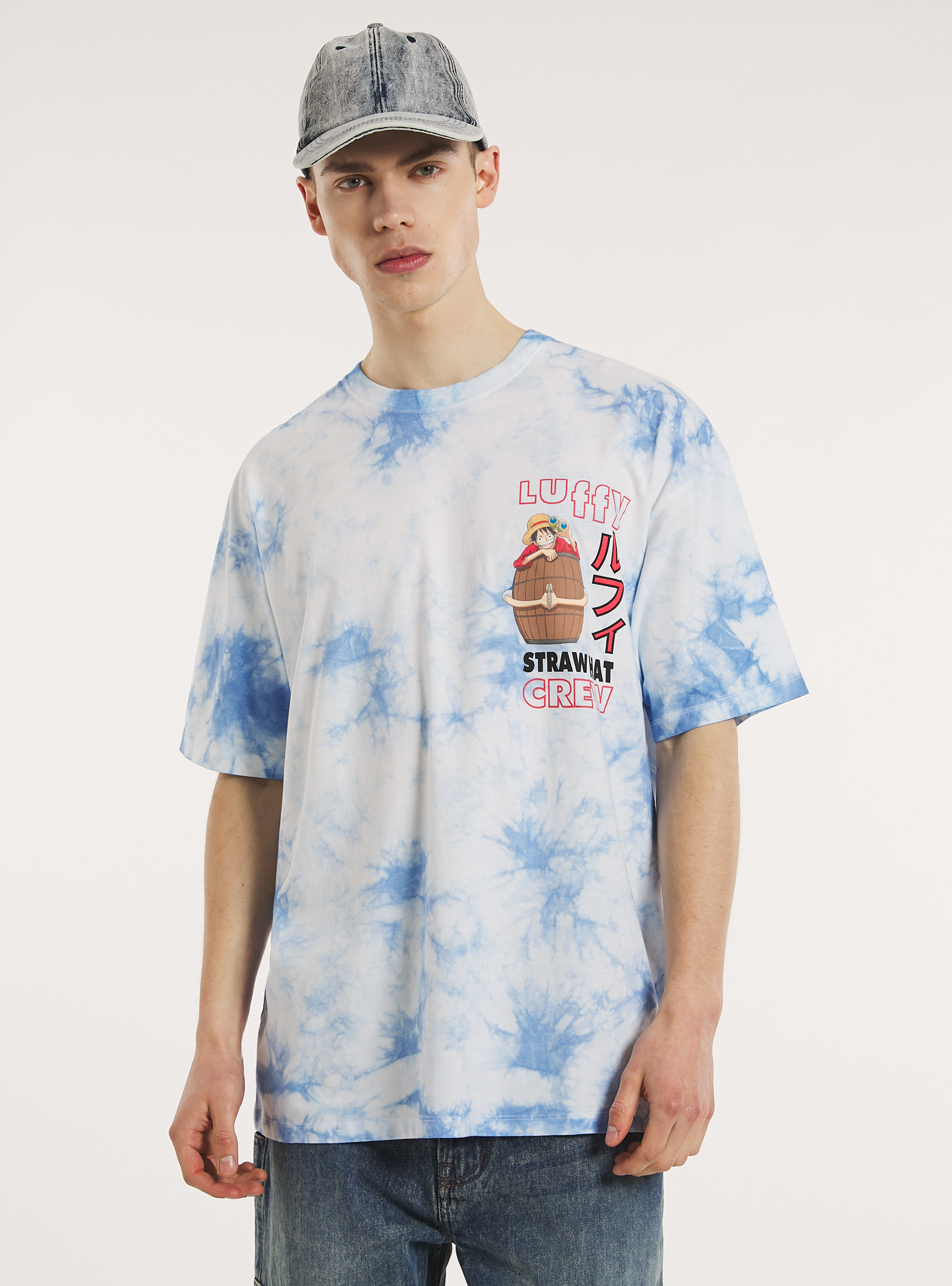 One Piece / Alcott oversized tie-dye T-shirt, WH3 WHITE