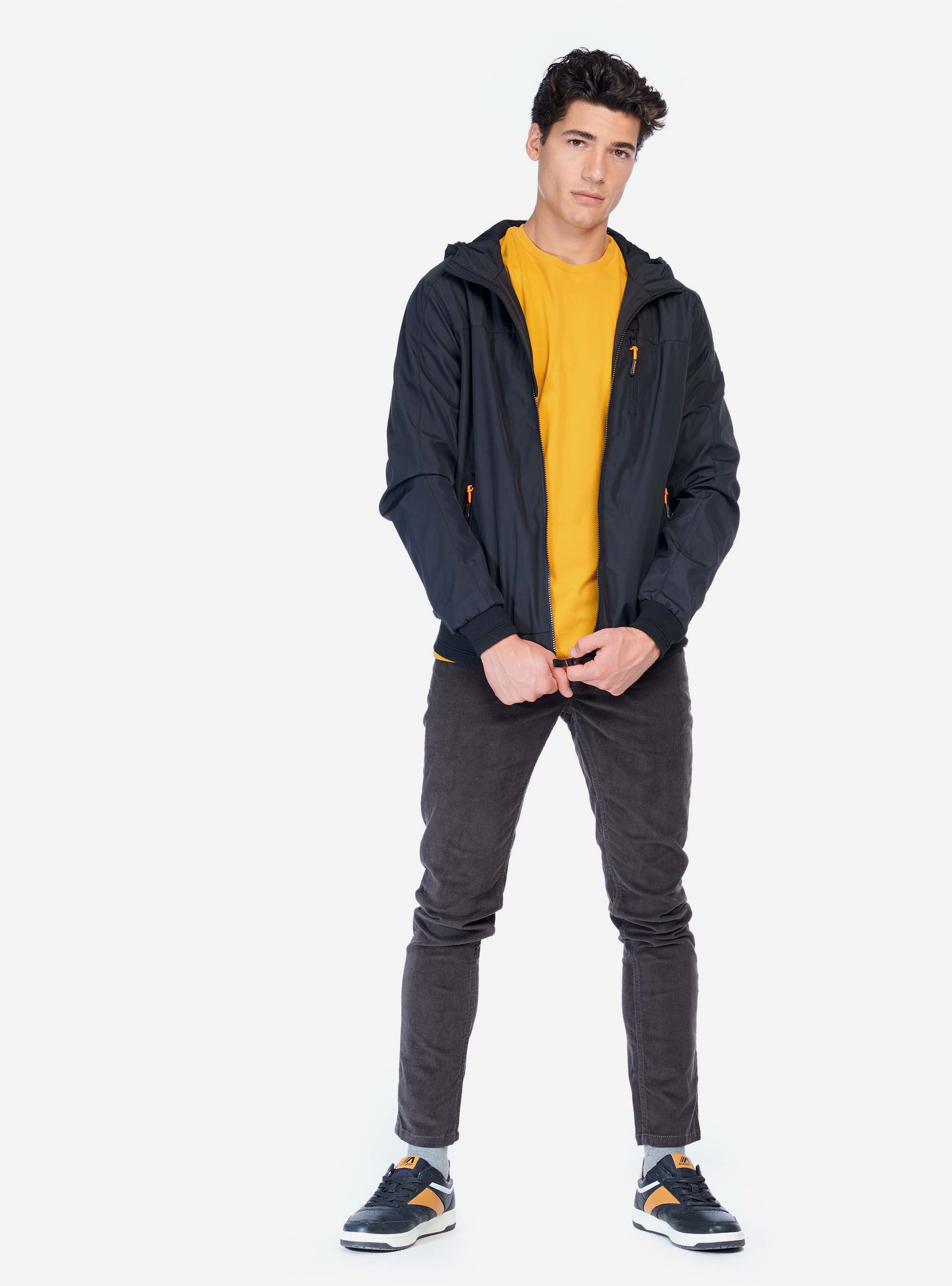 Bomber avec capuche, C101 BLACK