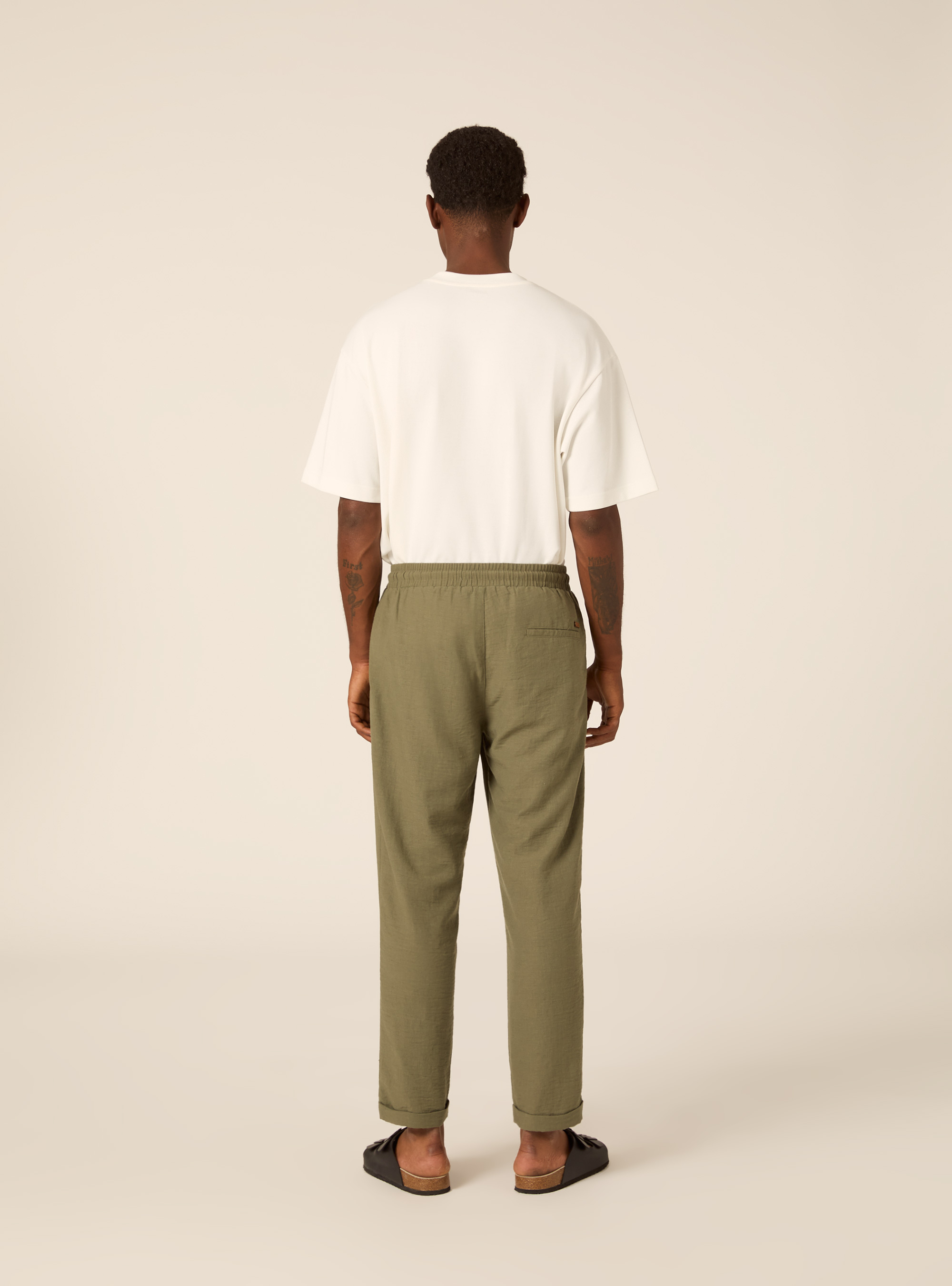 Pantalaccio basico con elastico in vita e coulisse, KY2 KAKY MEDIUM