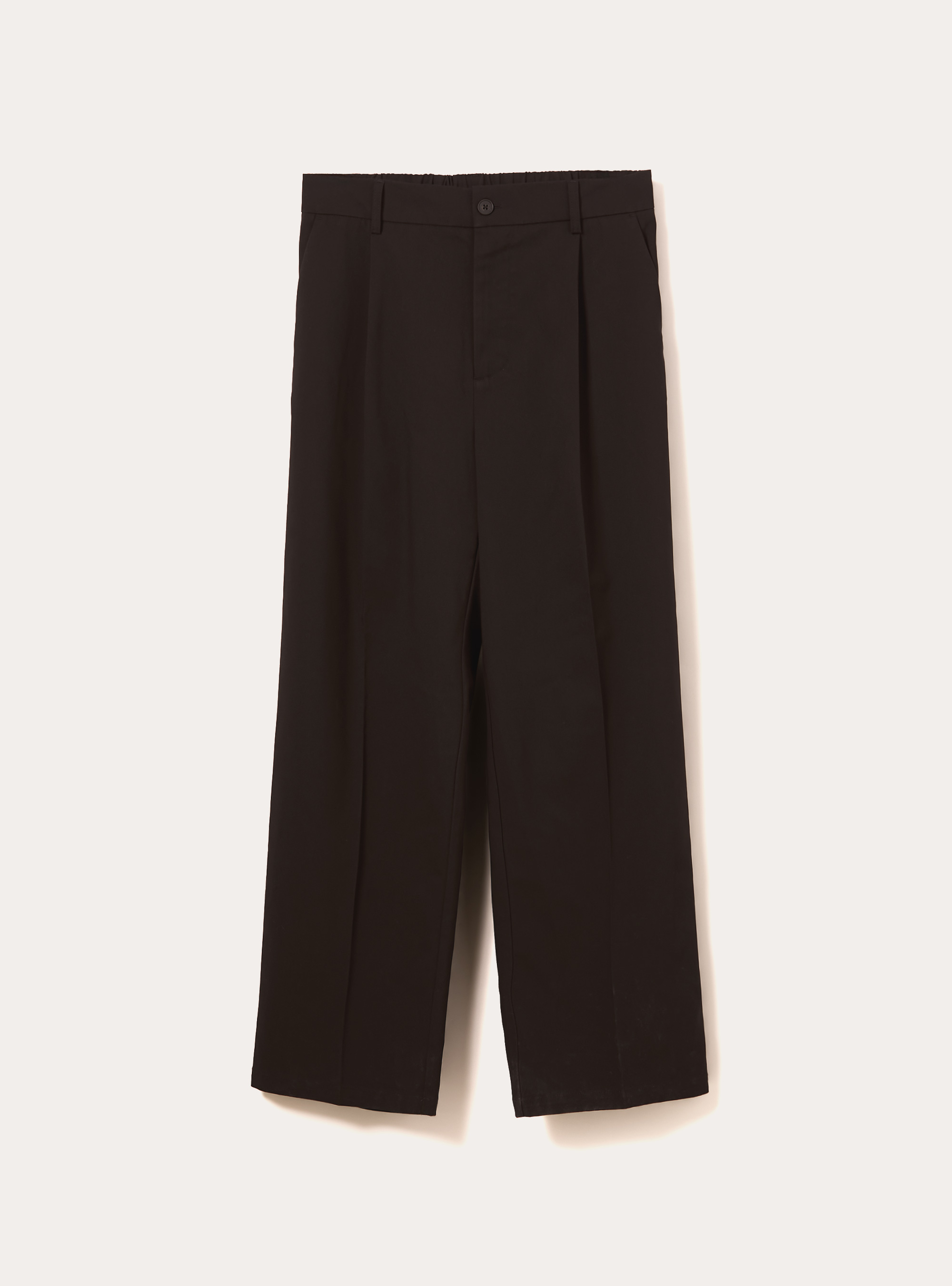Pantalones de corte entallado y pierna ancha, BK1 BLACK