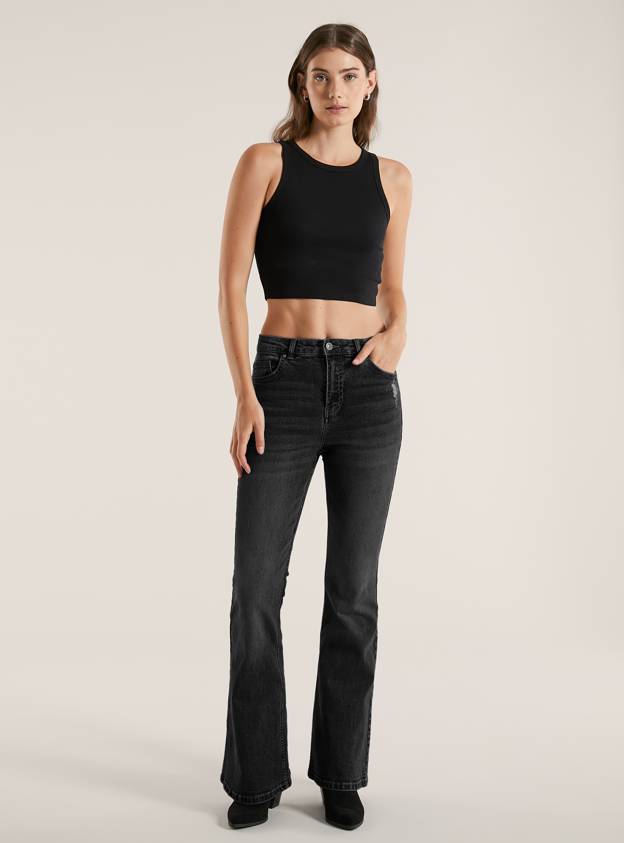 High Waist Tuck Wide Pants | ALEXIA STAM