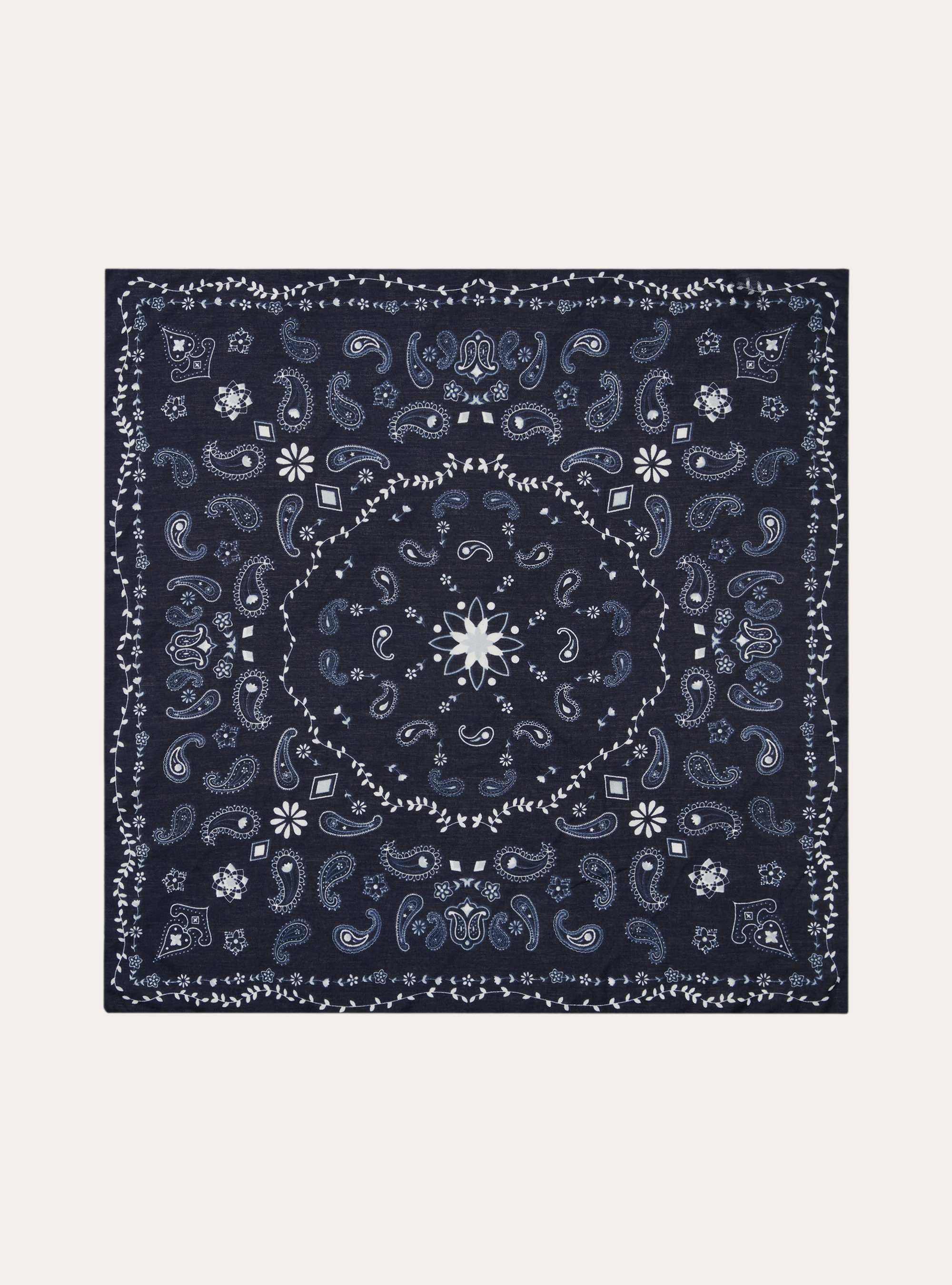 Sciarpa foulard stampa paisley, BL2 BLUE MEDIUM