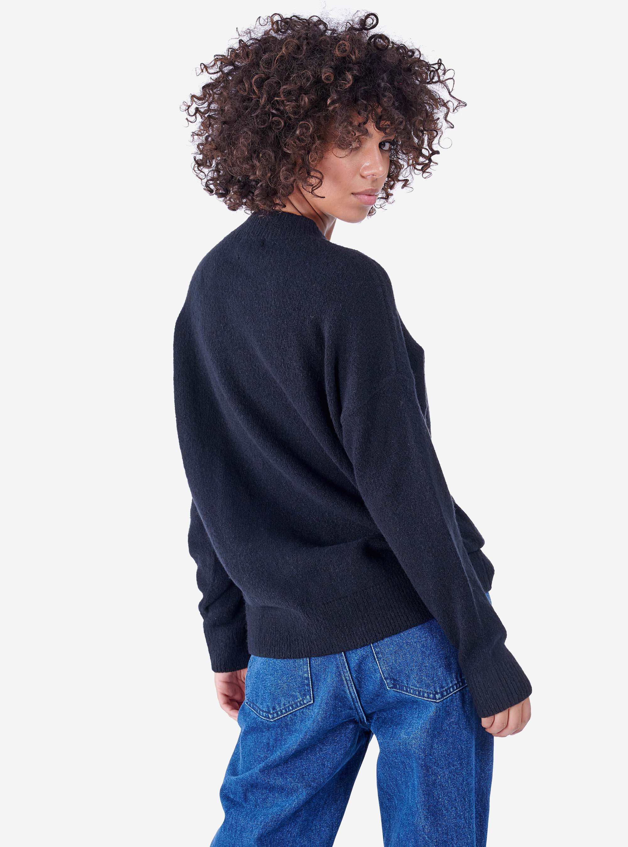 CREWNECK SWEATER, BLACK