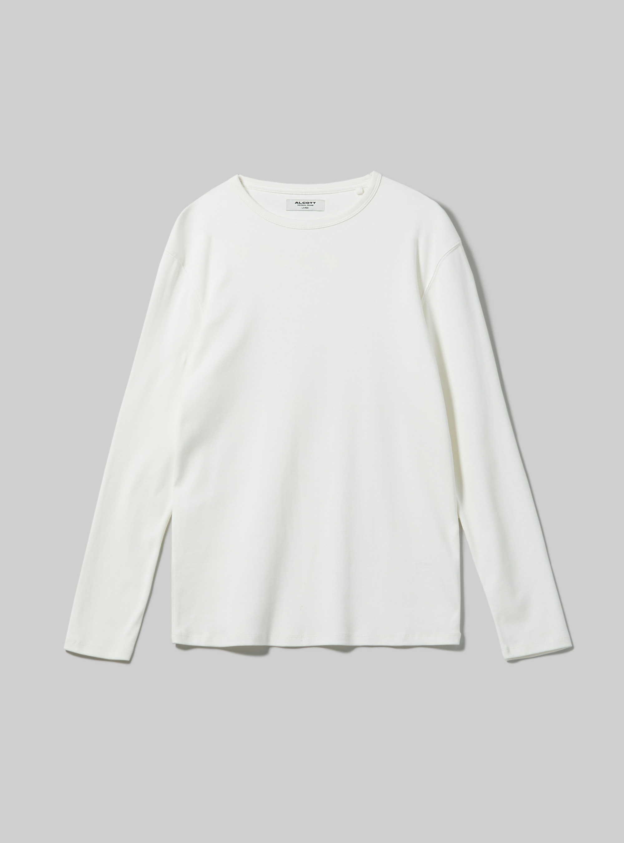 Long-sleeved cotton T-shirt, WH2 WHITE