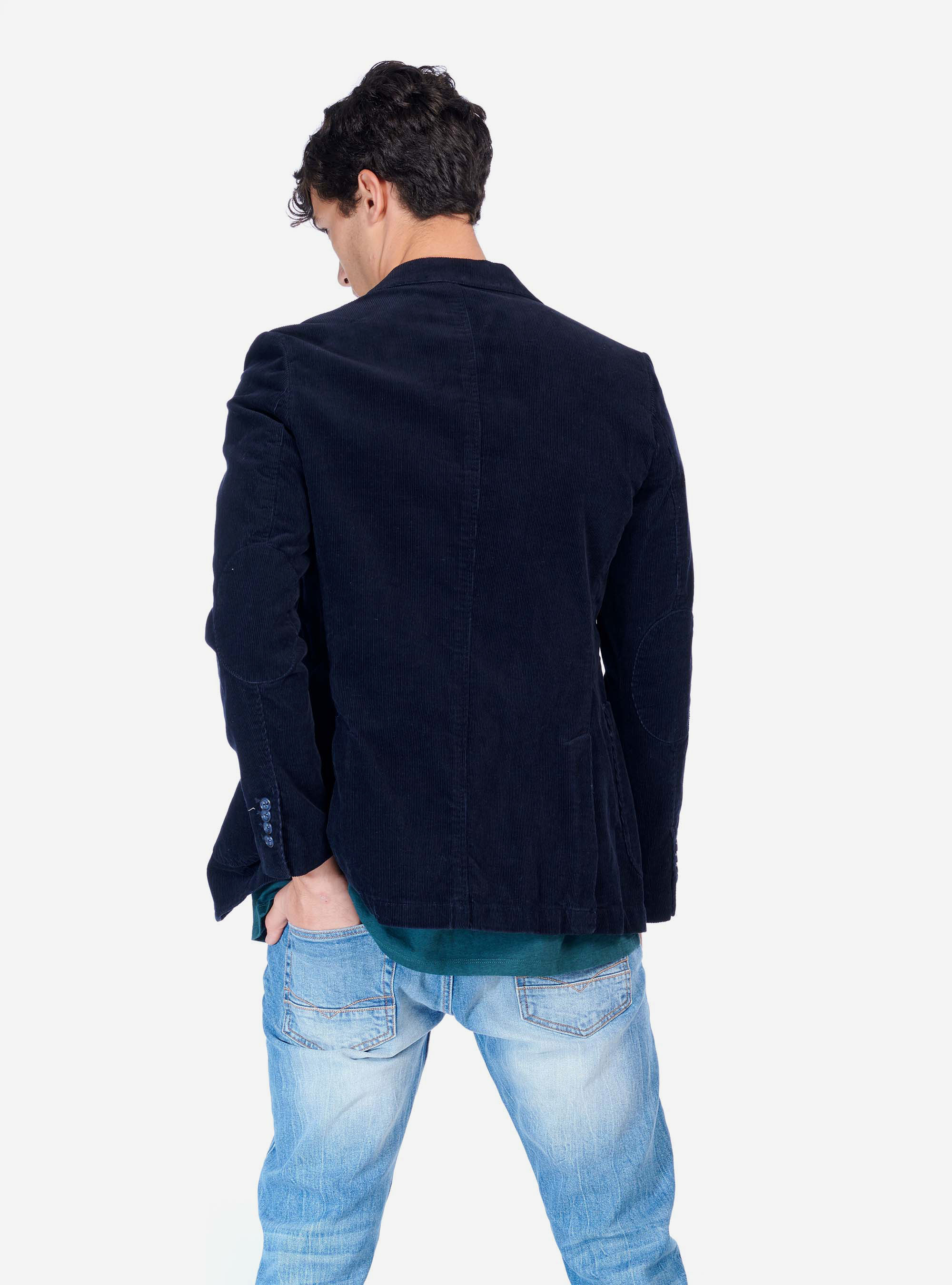 Veste en velours, C218 BLUE NAVY