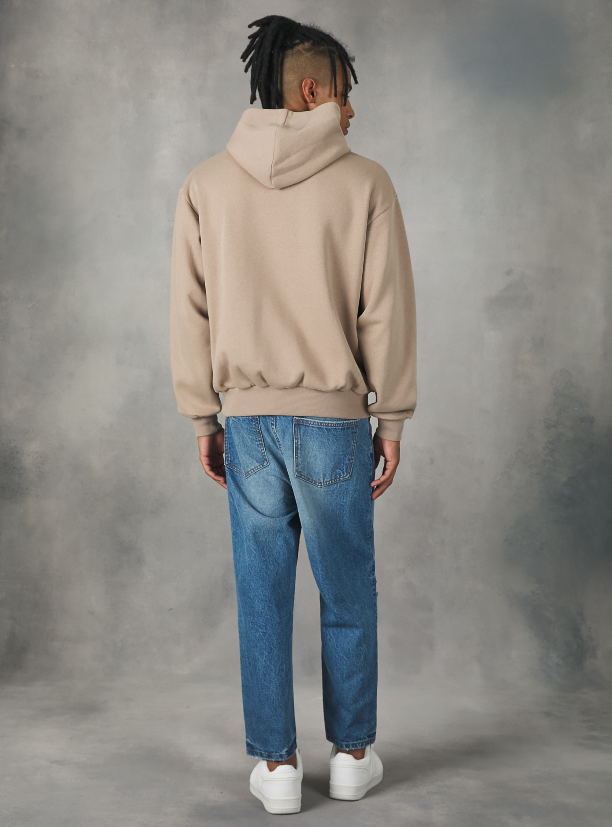 Sudadera con capucha Boxy Fit, BG1 BEIGE DARK