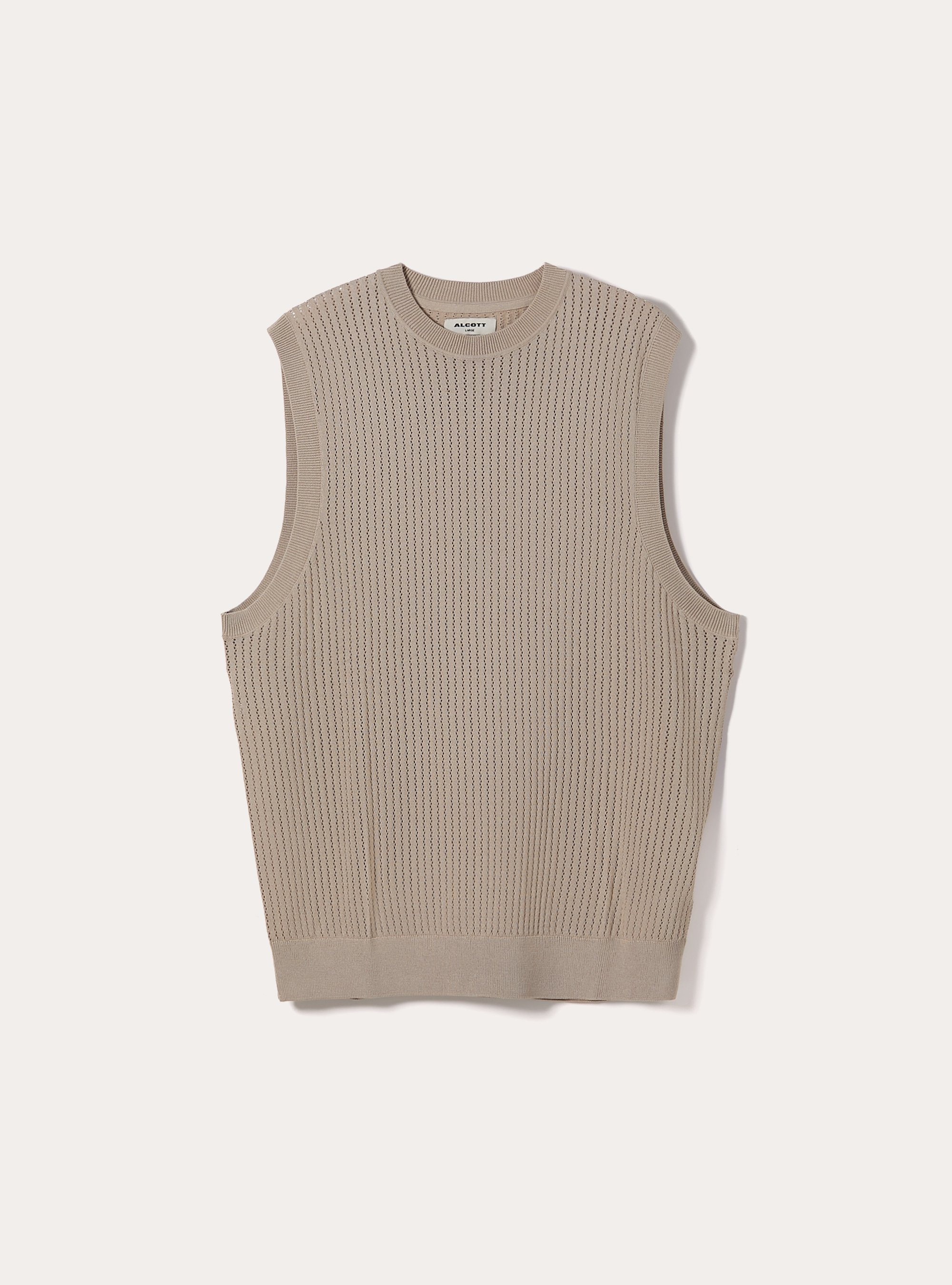 Gilet regular fit in maglia, MBG3 BEIGE MEL LIGHT