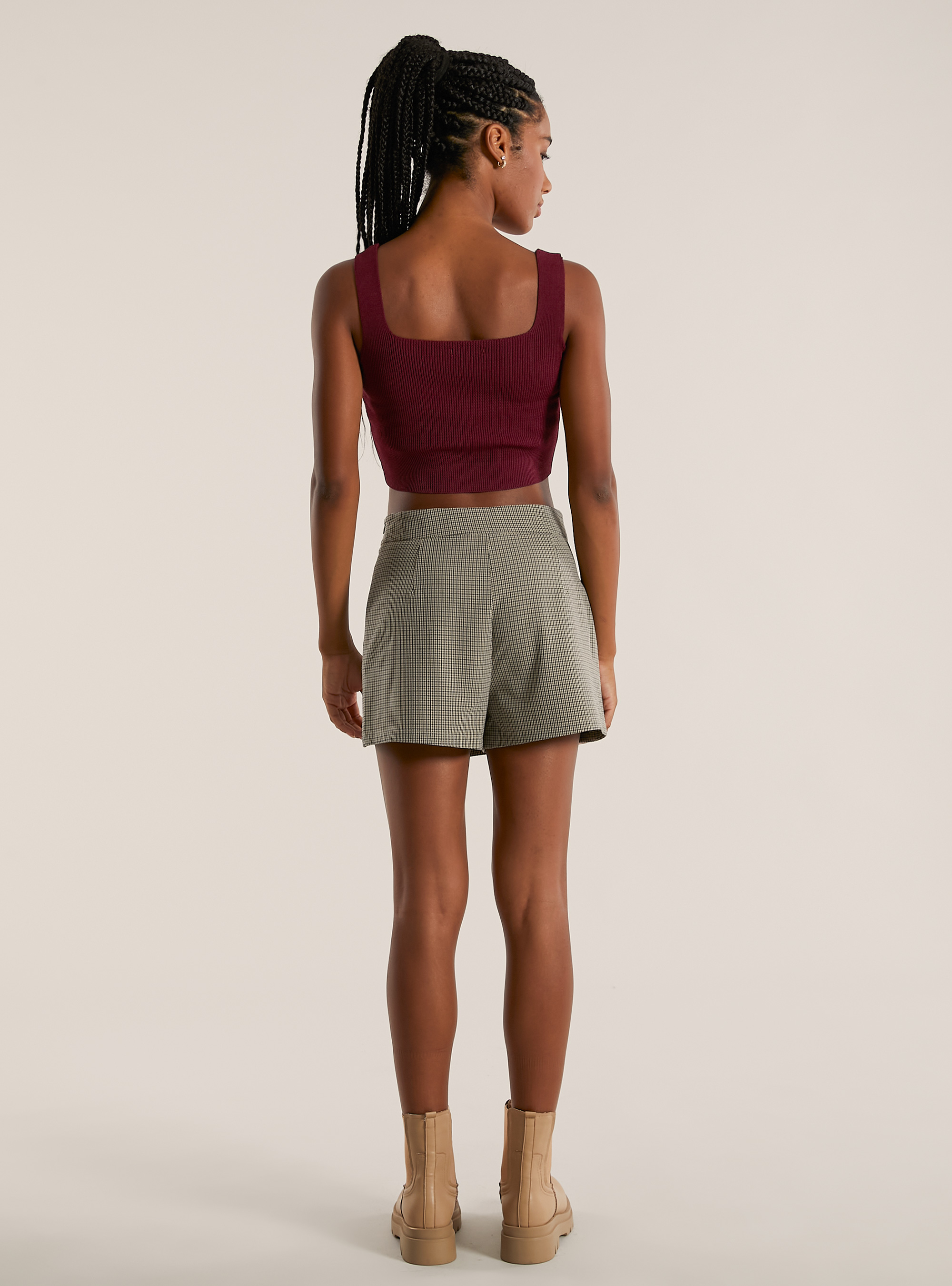 Knit tank top, BO1 BORDEAUX DARK