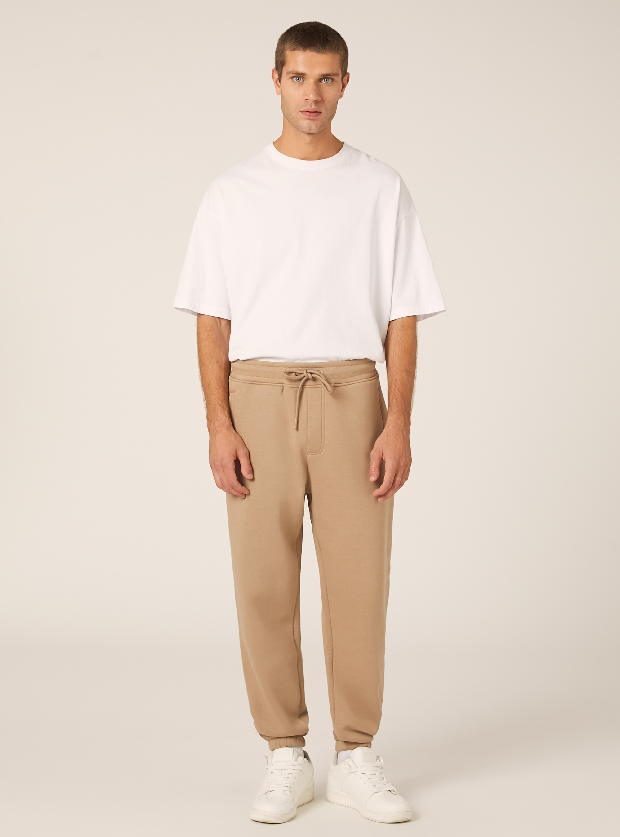 Fleece jogger pants, BG1 BEIGE DARK