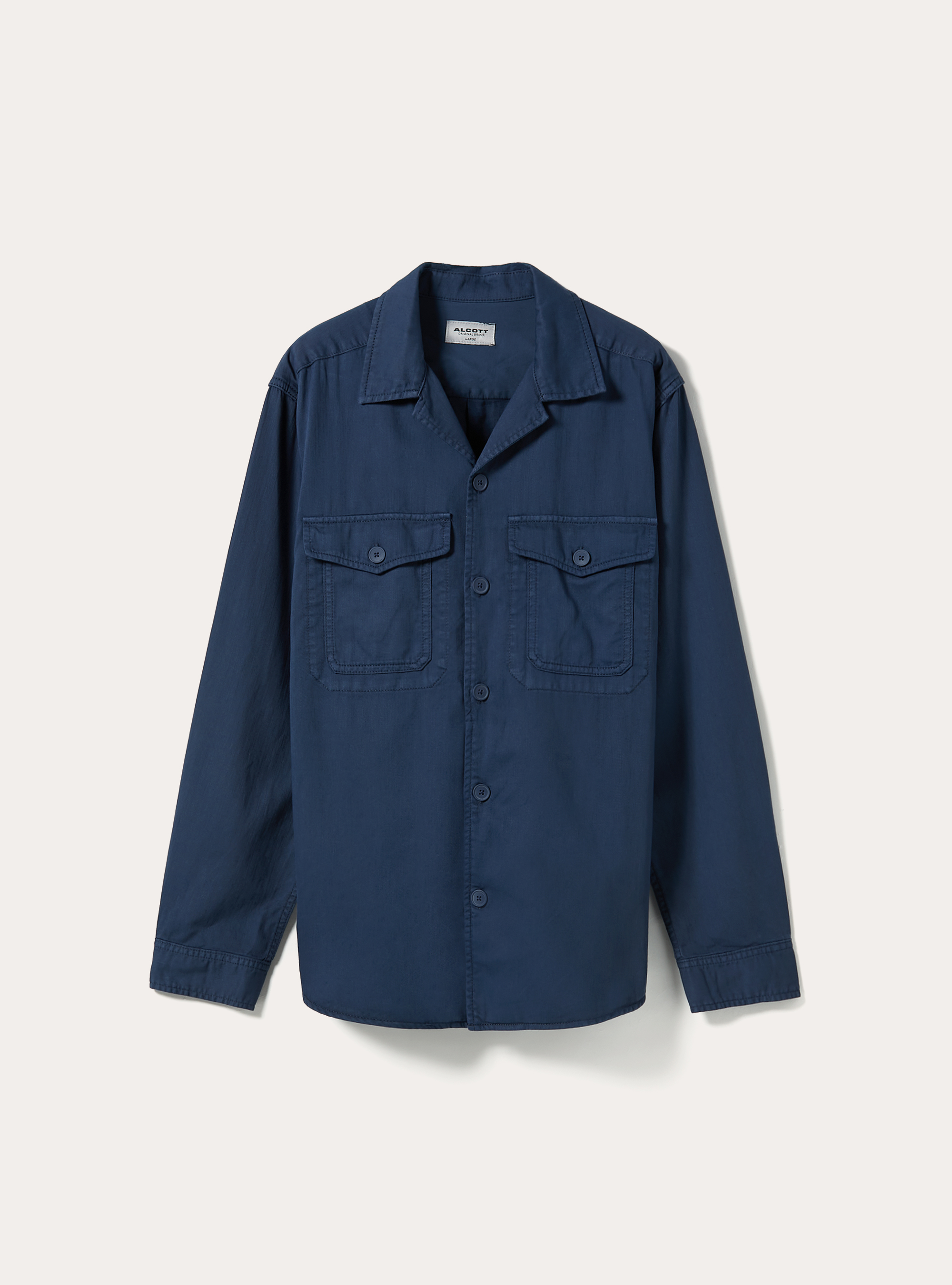 Giacca camicia in misto lino, NA3 NAVY LIGHT