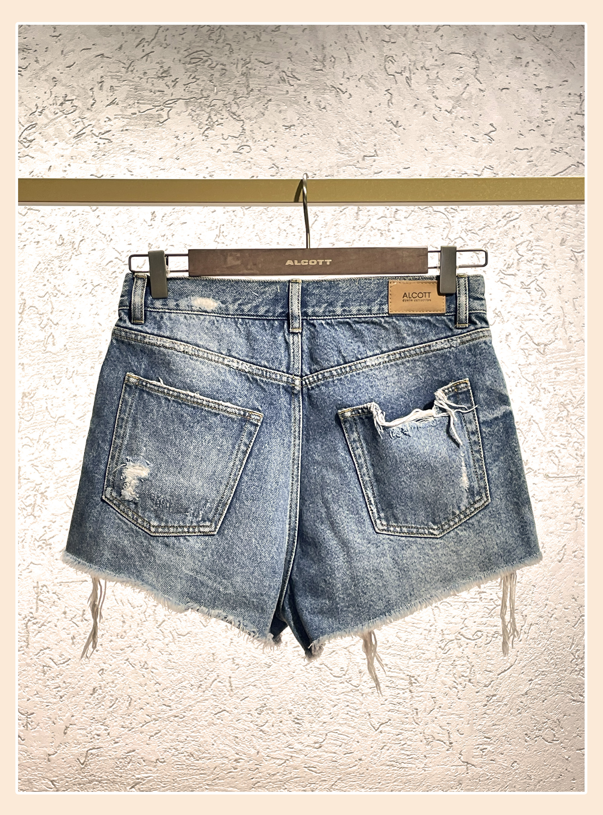 Denim shorts, AZZURRO