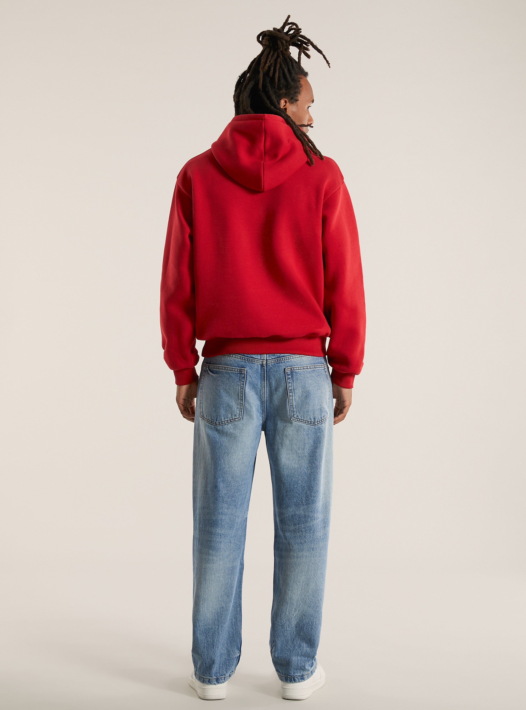 Boxy fit hoodie, RD2 RED MEDIUM