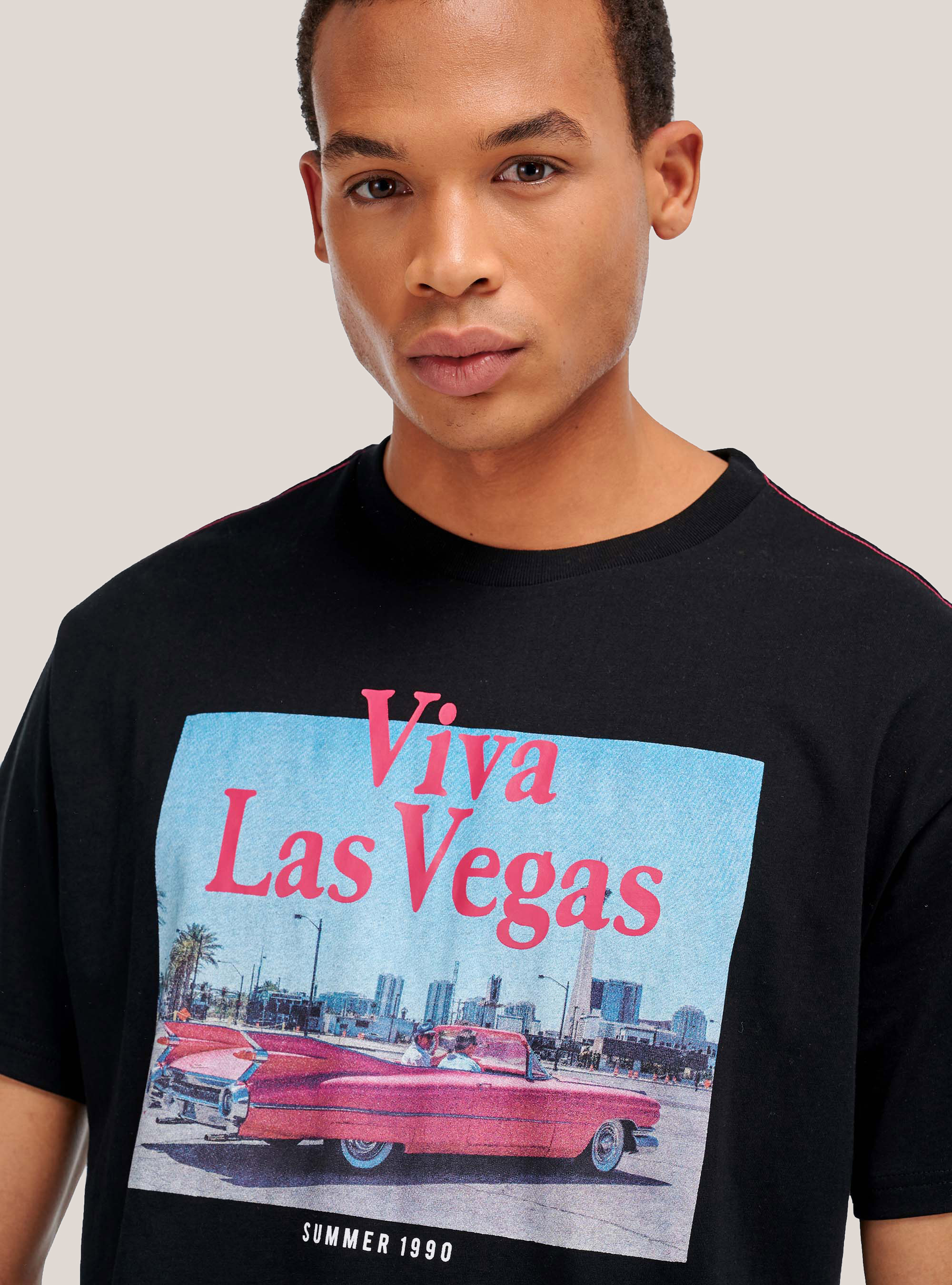 T-shirt imprimé ville, C101 BLACK