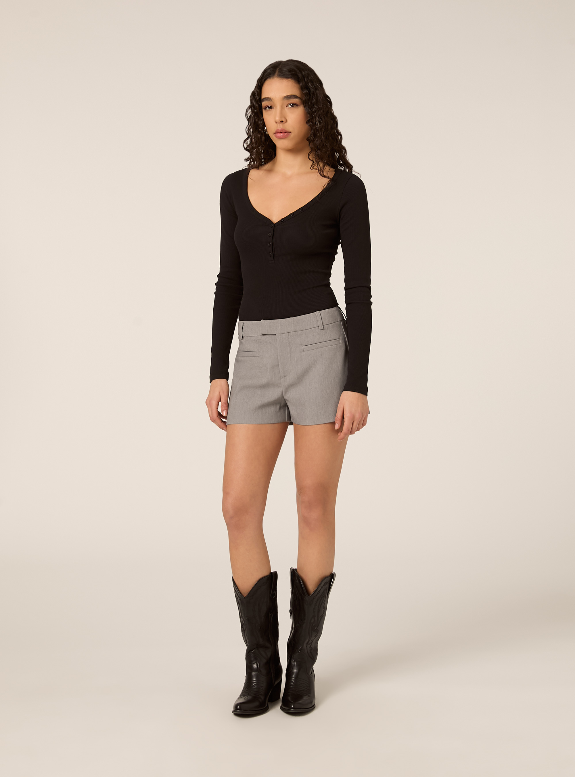 Mini shorts, MGY3 GREY MEL LIGHT