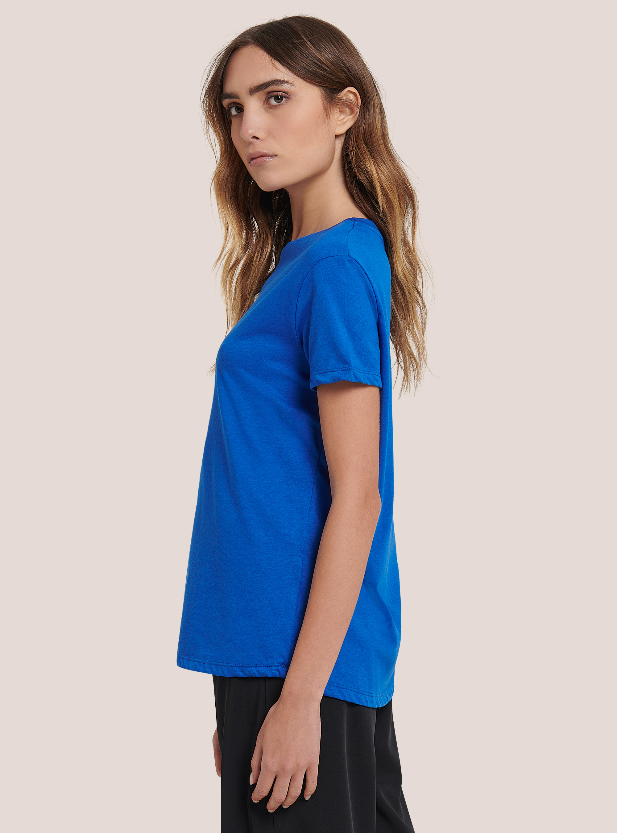 Basic cotton T-shirt, C2291 AZZURRE