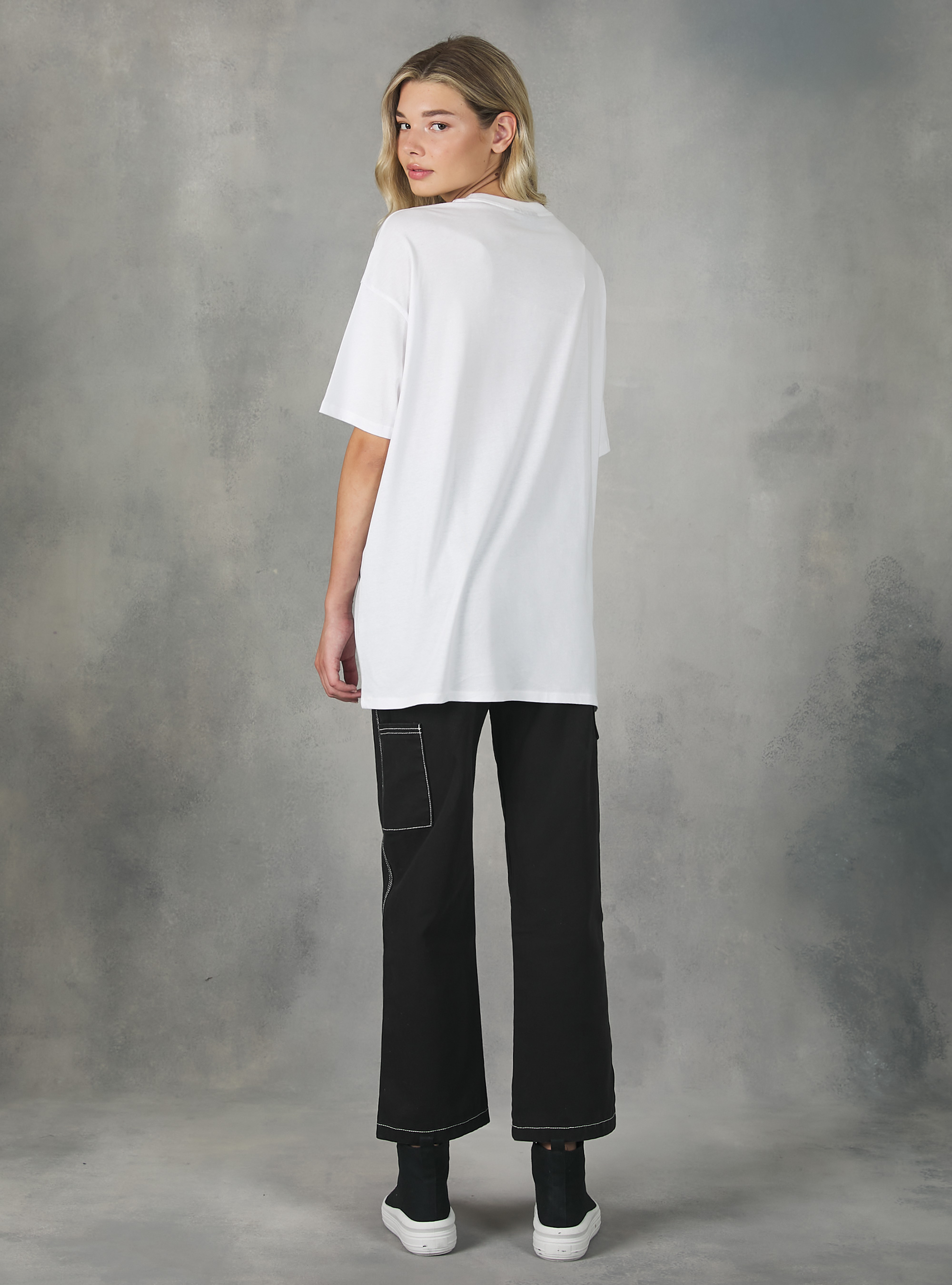 Stranger Things / Alcott oversized T-shirt, WH3 WHITE