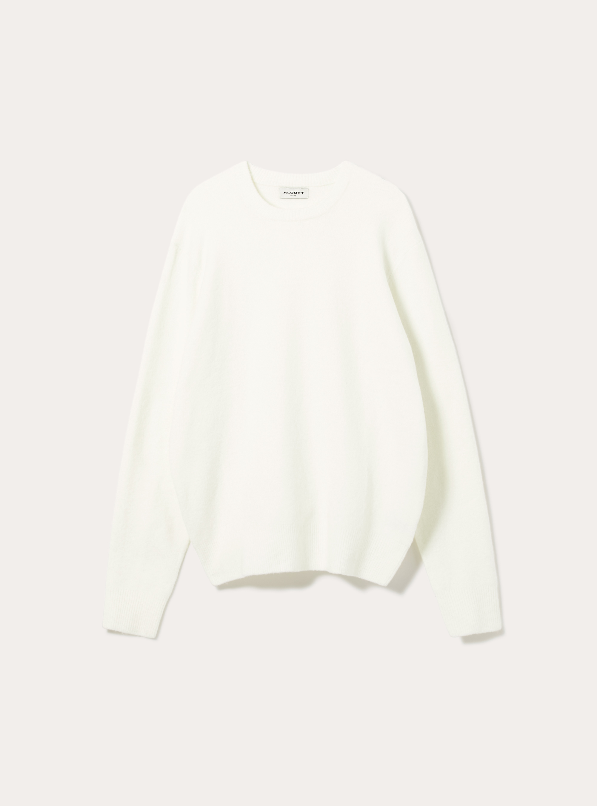 Soft crew neck pullover, WH2 WHITE