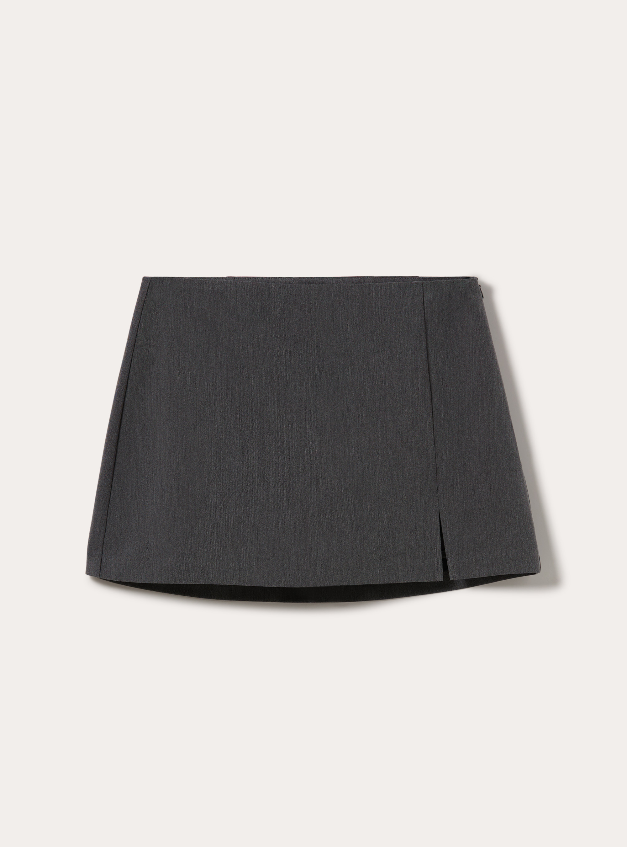 Skort mini tinta unita, MGY1 GREY MEL DARK