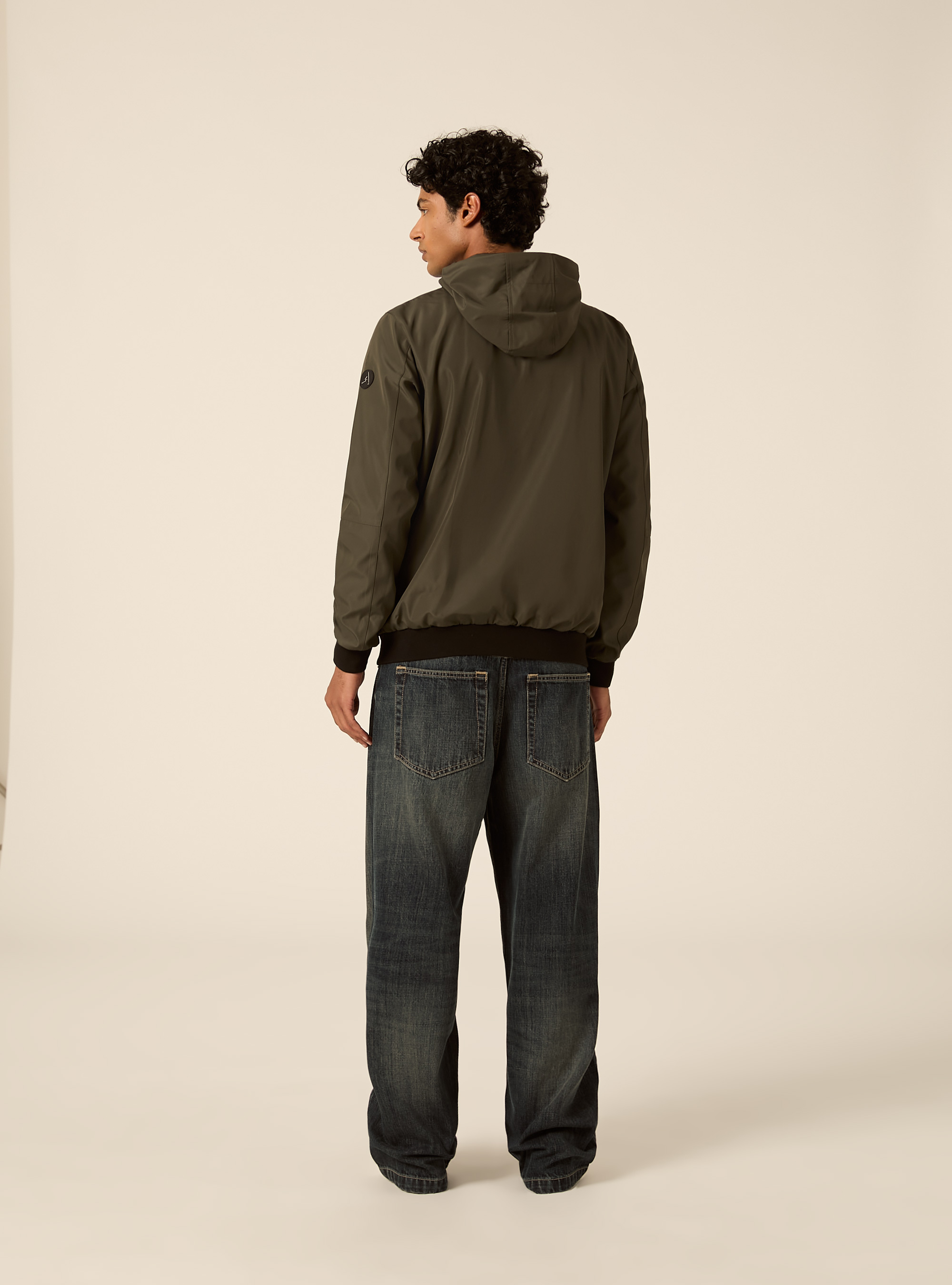 Bomber antivento con cappuccio, KY1 KAKY DARK