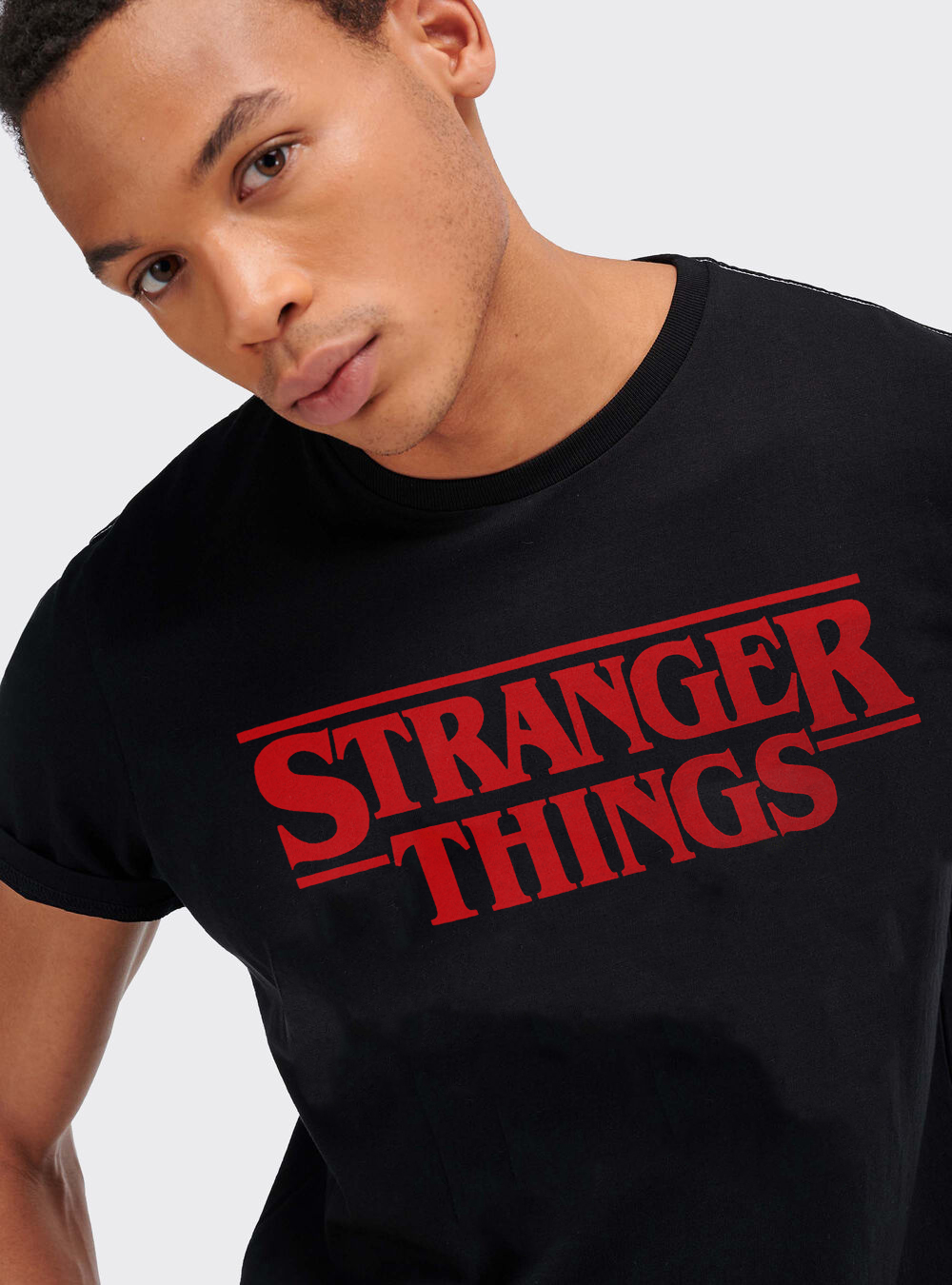 T-shirt Stranger Things by Alcott, C101 BLACK