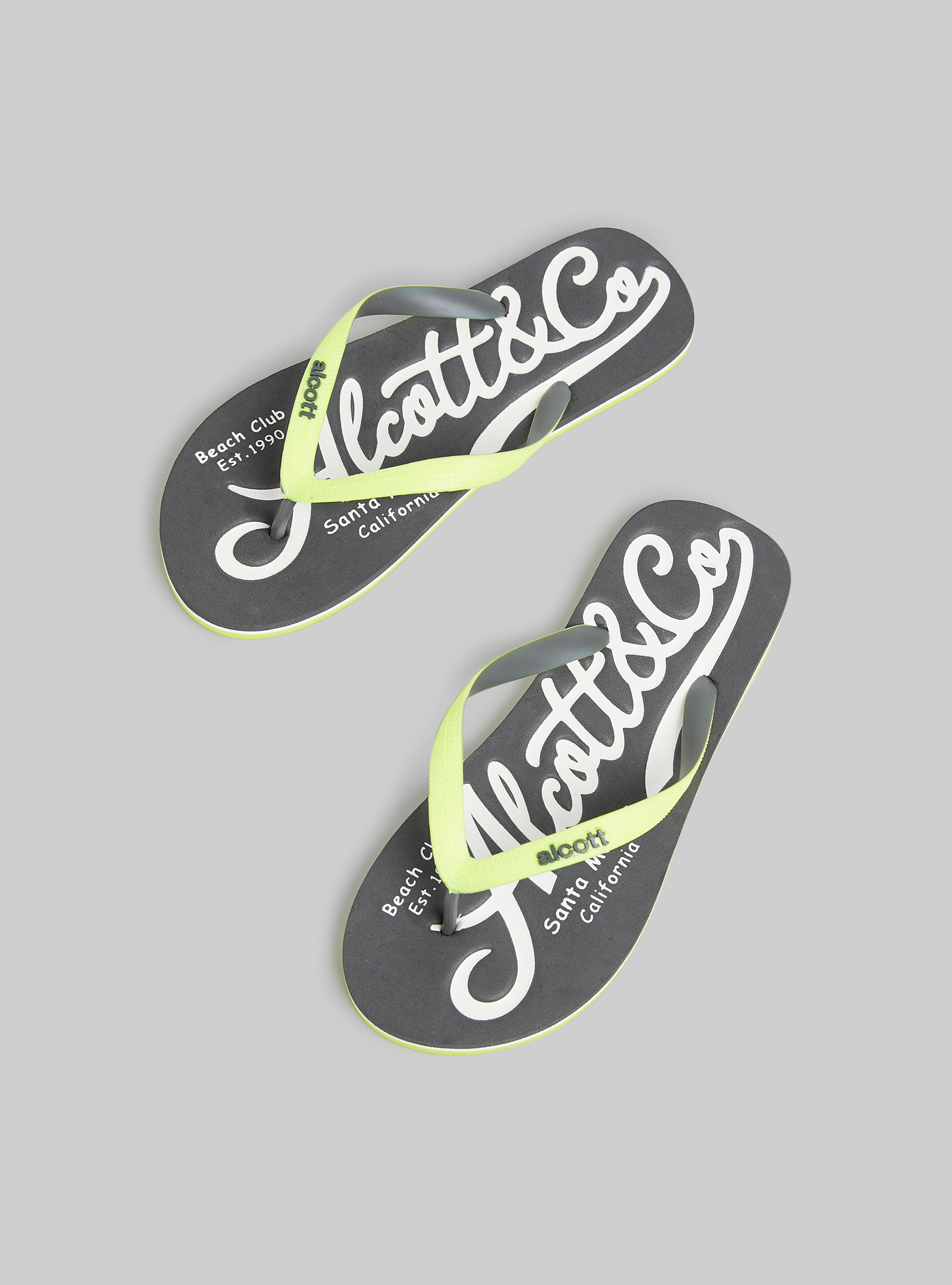 Infradito con logo a constrasto, GY3 GREY LIGHT