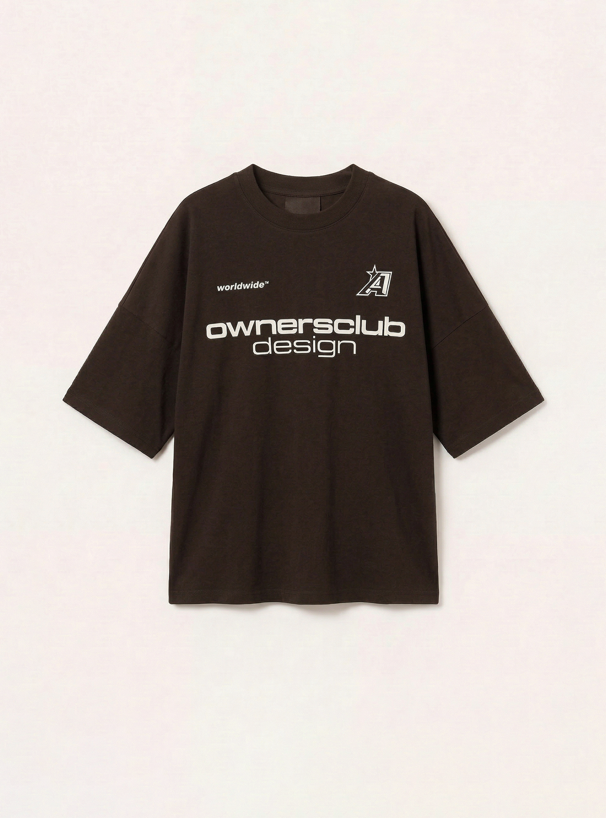 T-shirt ample imprim&eacute;, BR1 BROWN DARK