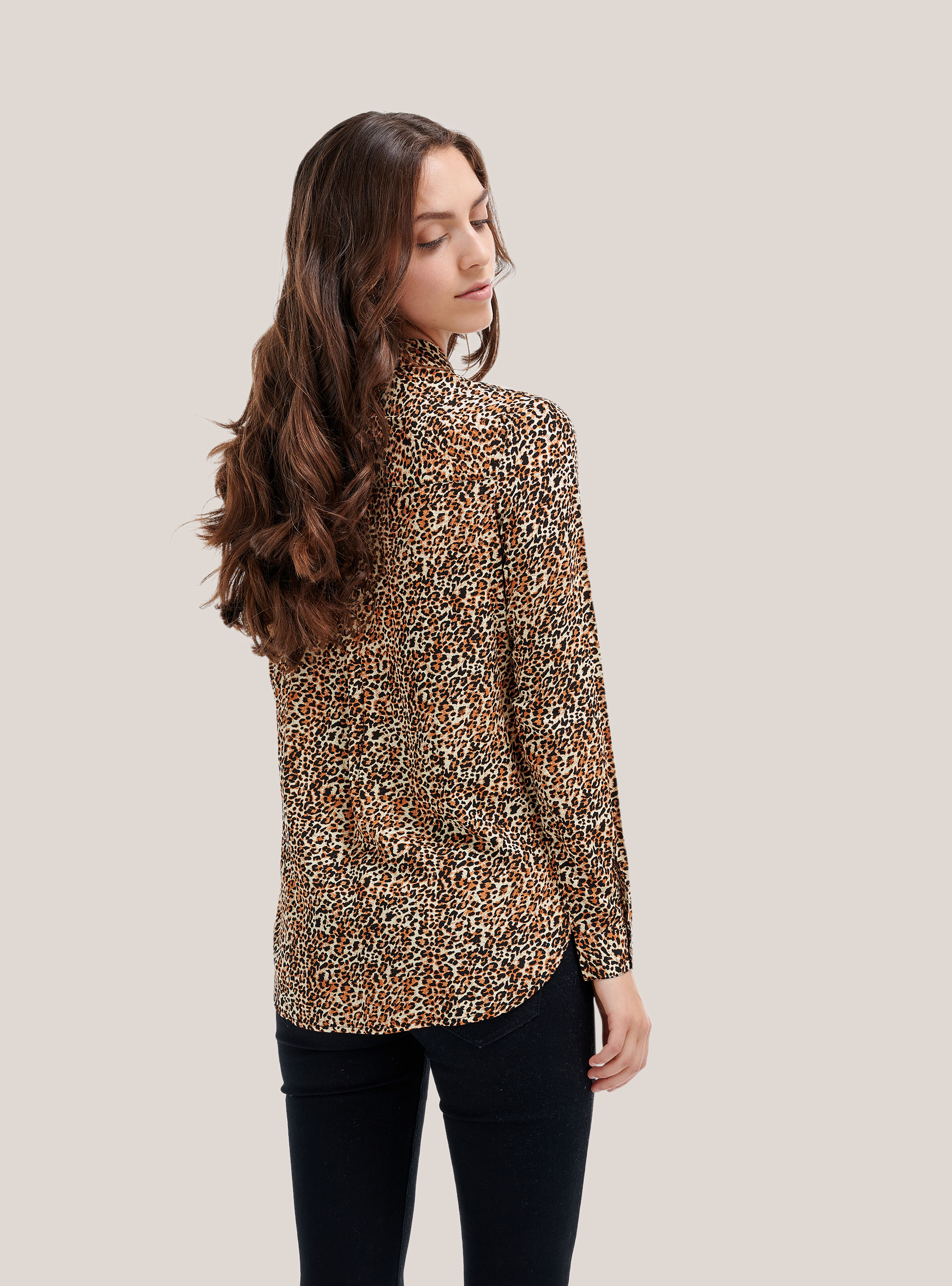 Camicia con stampa animalier, ANIMALIER