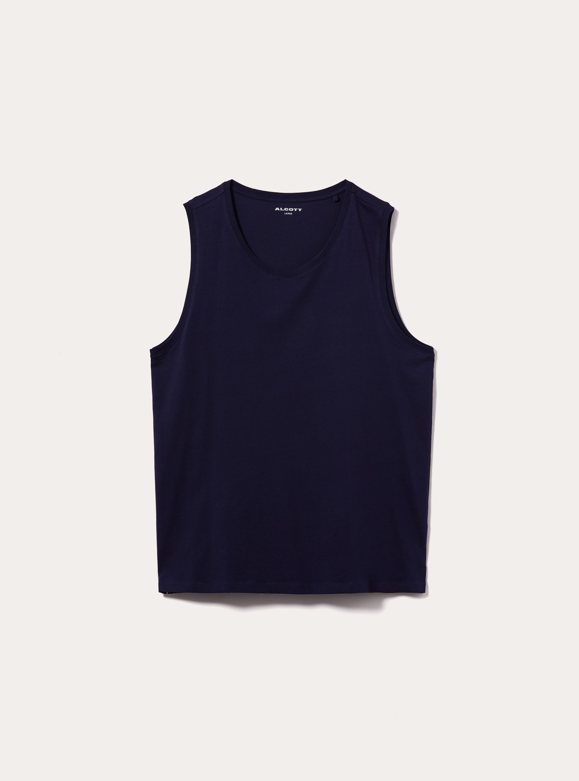 Solid-coloured comfort fit tank top, NA1 NAVY DARK