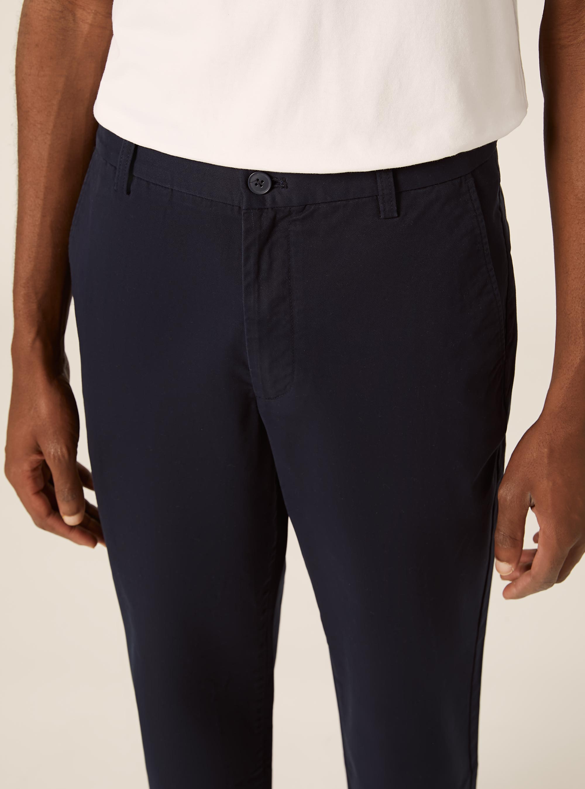 Slim fit chino trousers, BL1 BLUE DARK