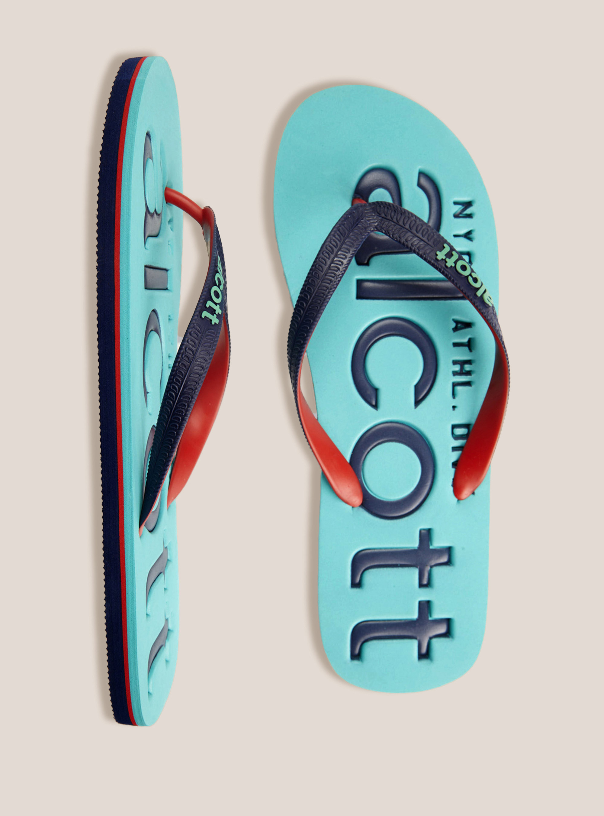 Infradito con logo, C6672 GREEN