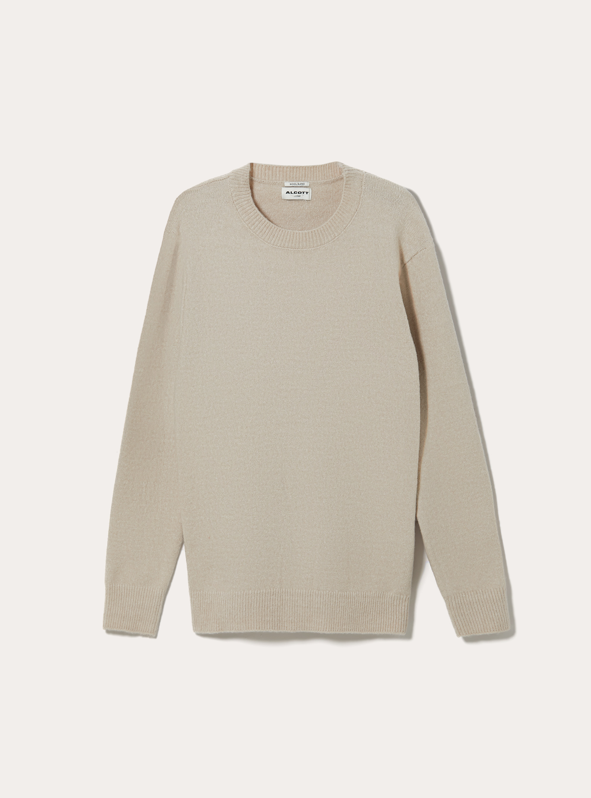 Pullover girocollo, MBG2 BEIGE MEL MED