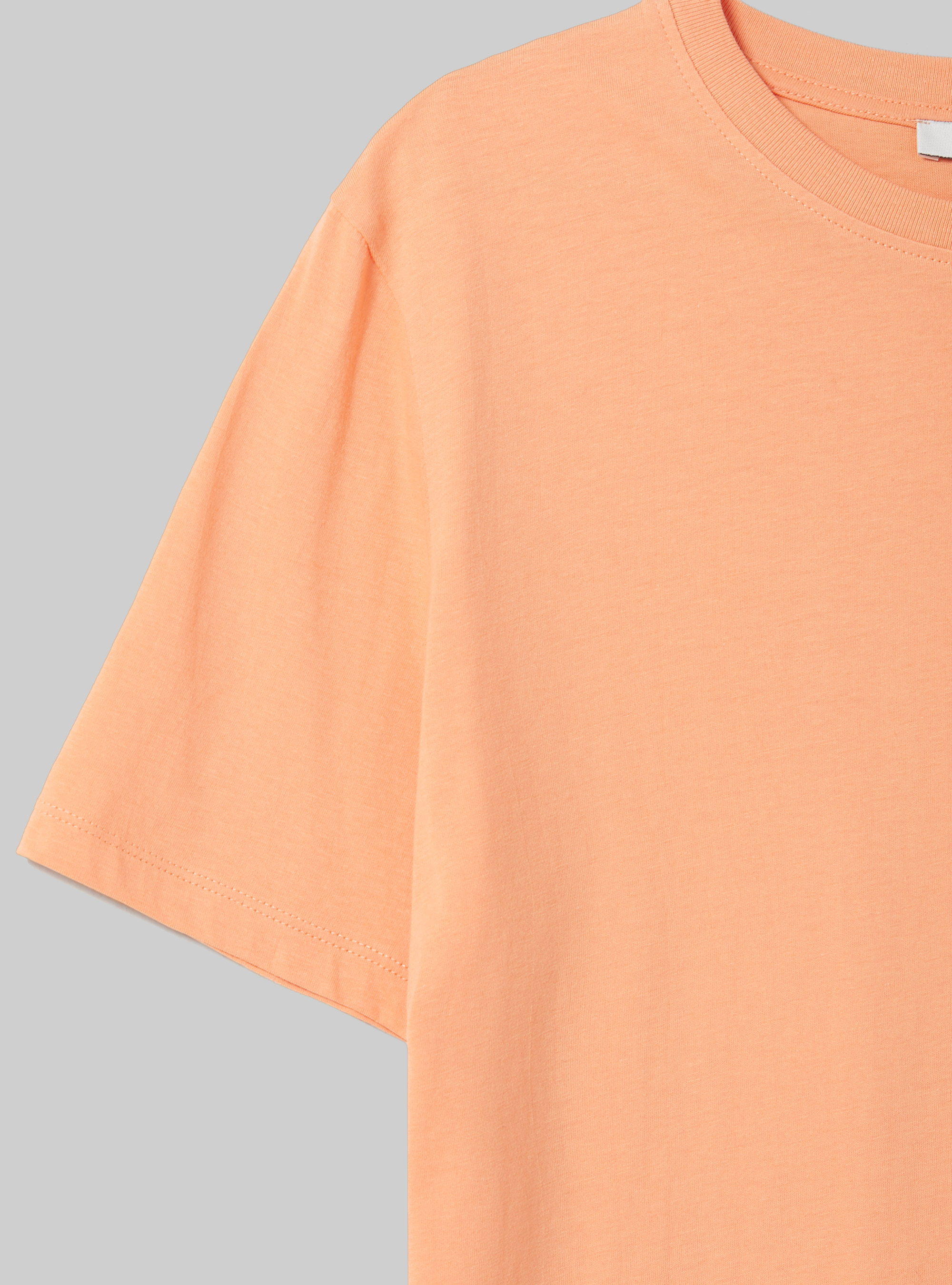 Cotton crew-neck T-shirt, OR3 ORANGE LIGHT