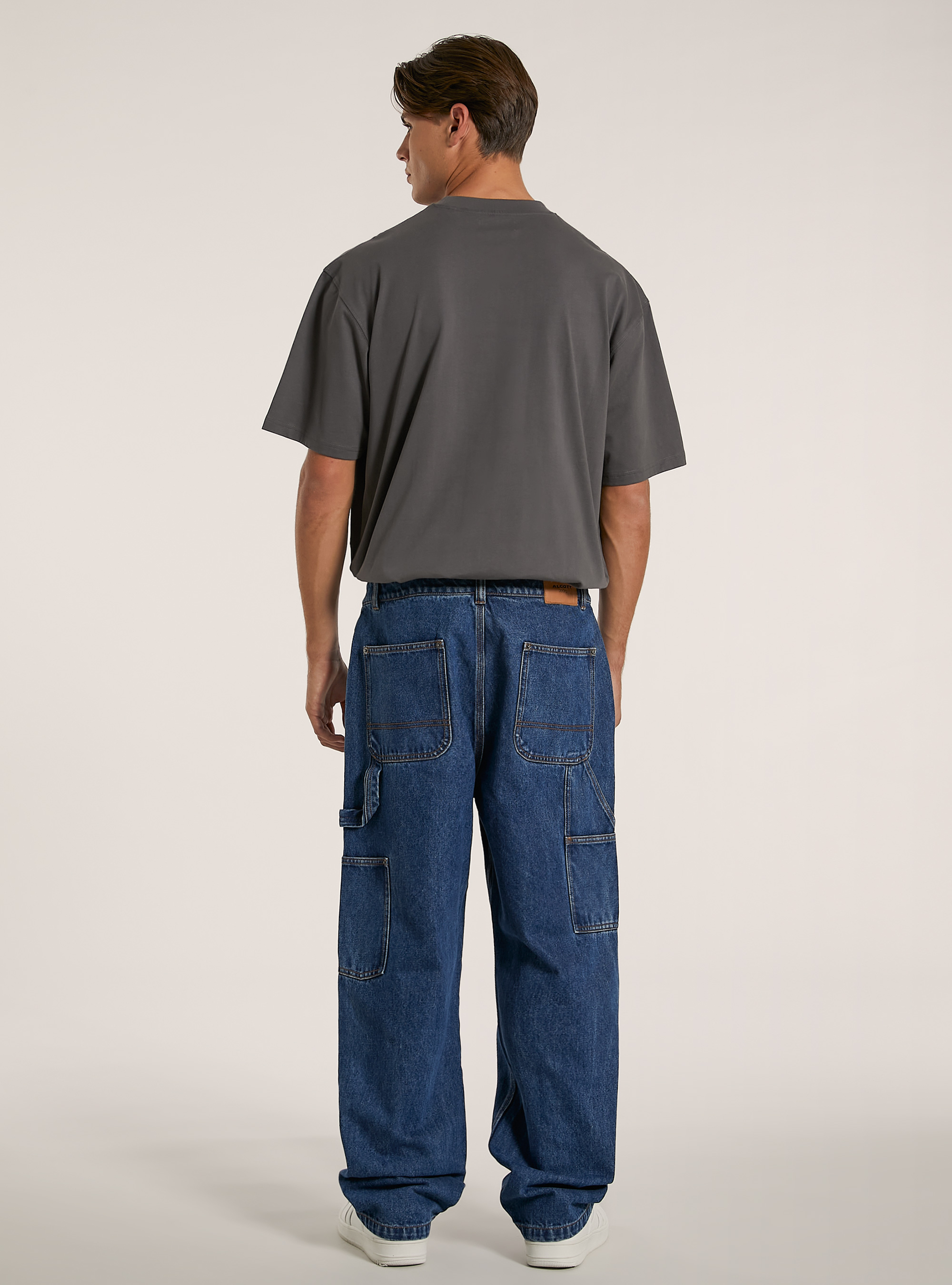 Worker carpenter jeans, D003 MEDIUM BLUE
