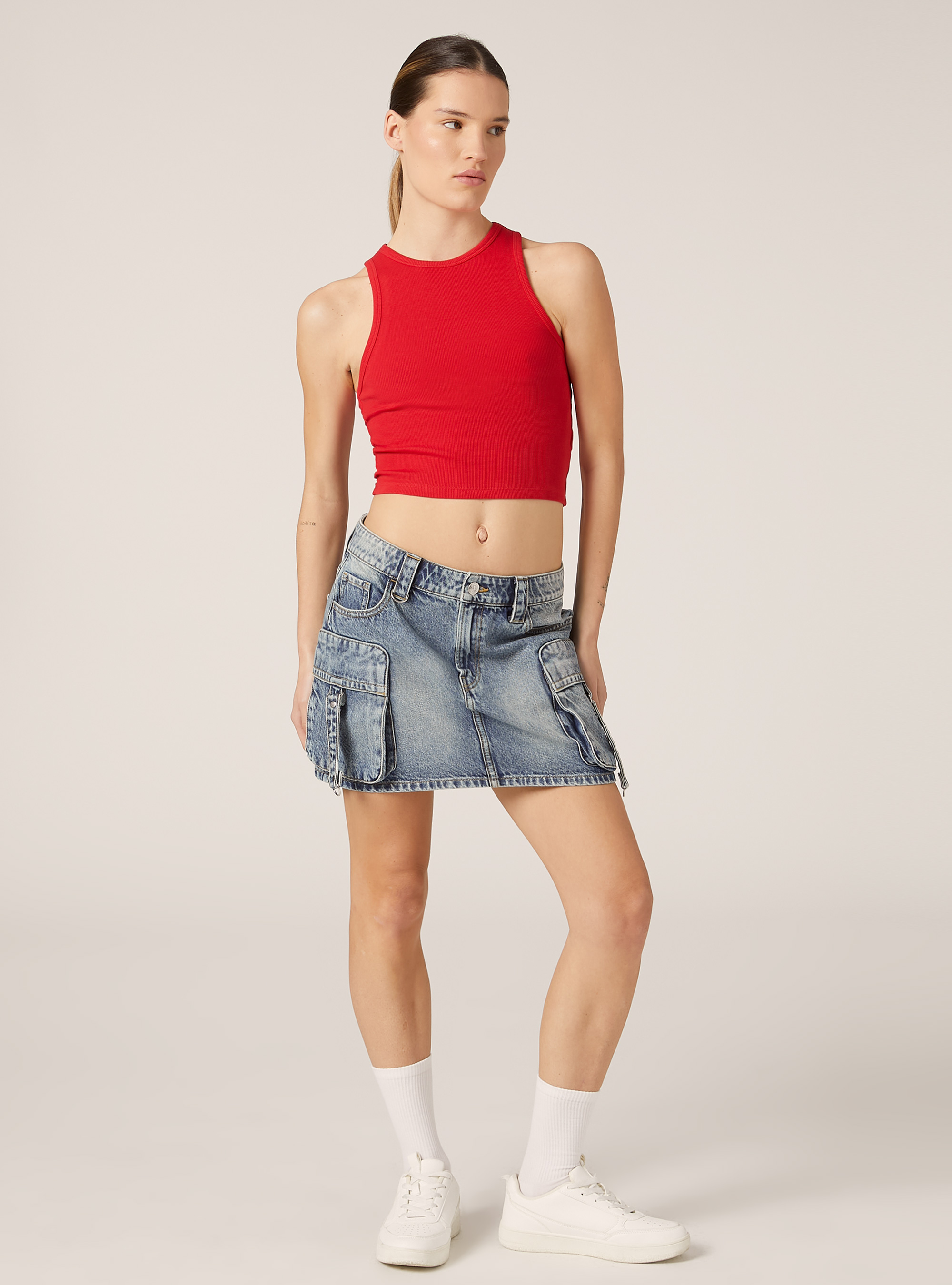 Cropped tank top in rib | Alcott | Women's Top & Body