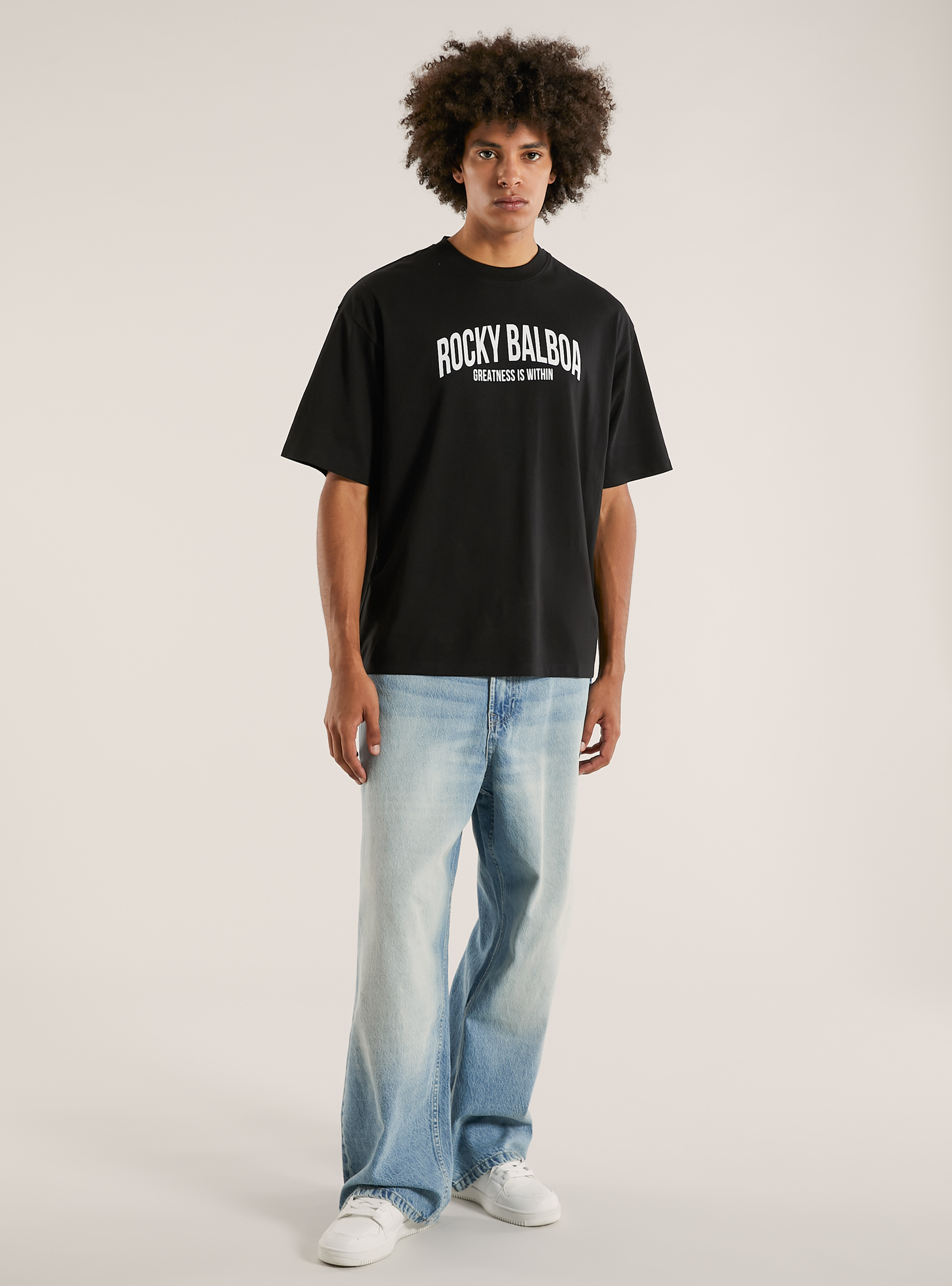 T-shirt Rocky Balboa / Alcott, coupe souple, BK1 BLACK