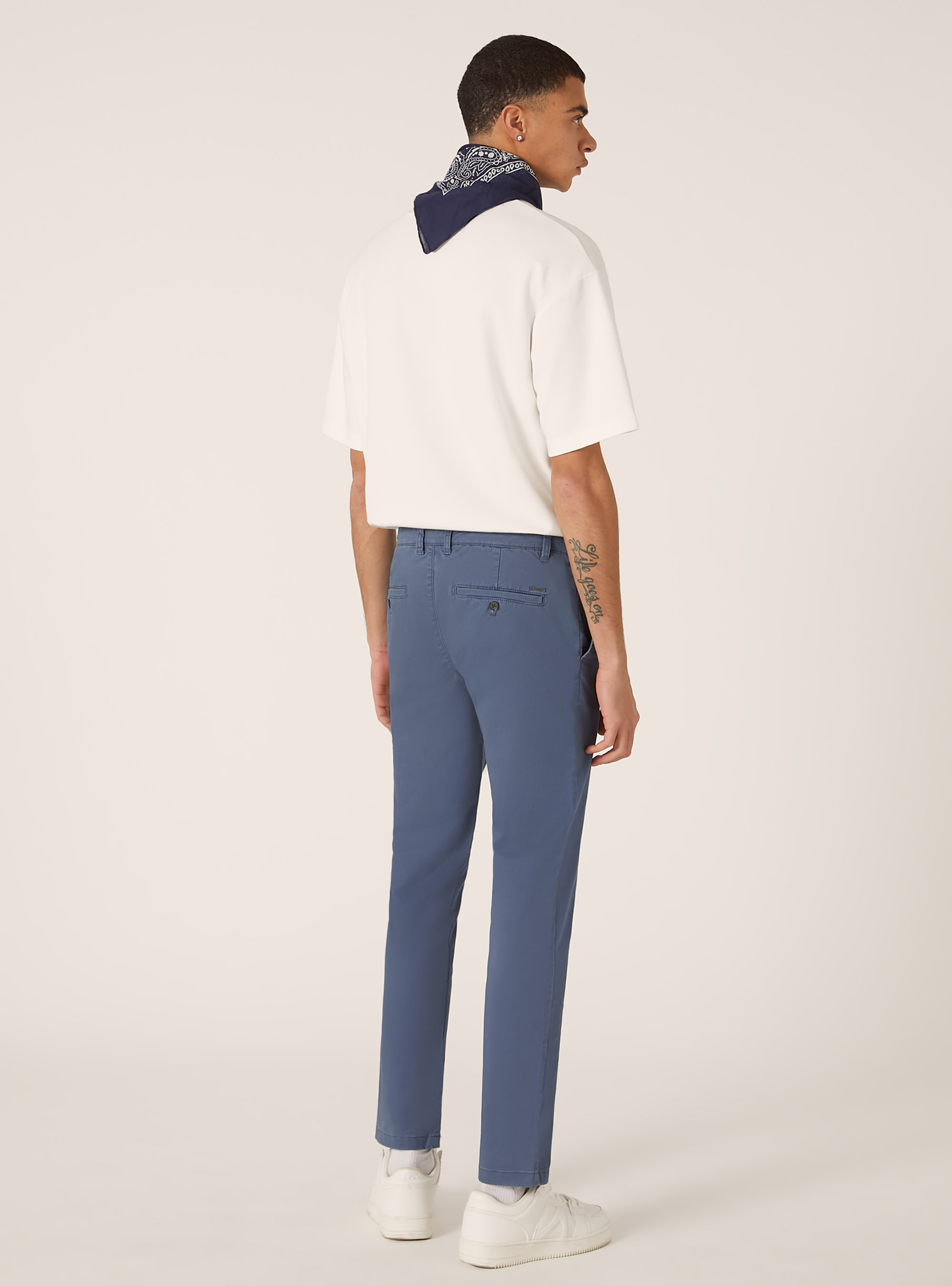 Skinny fit stretch twill chinos, AZ1 AZURE DARK