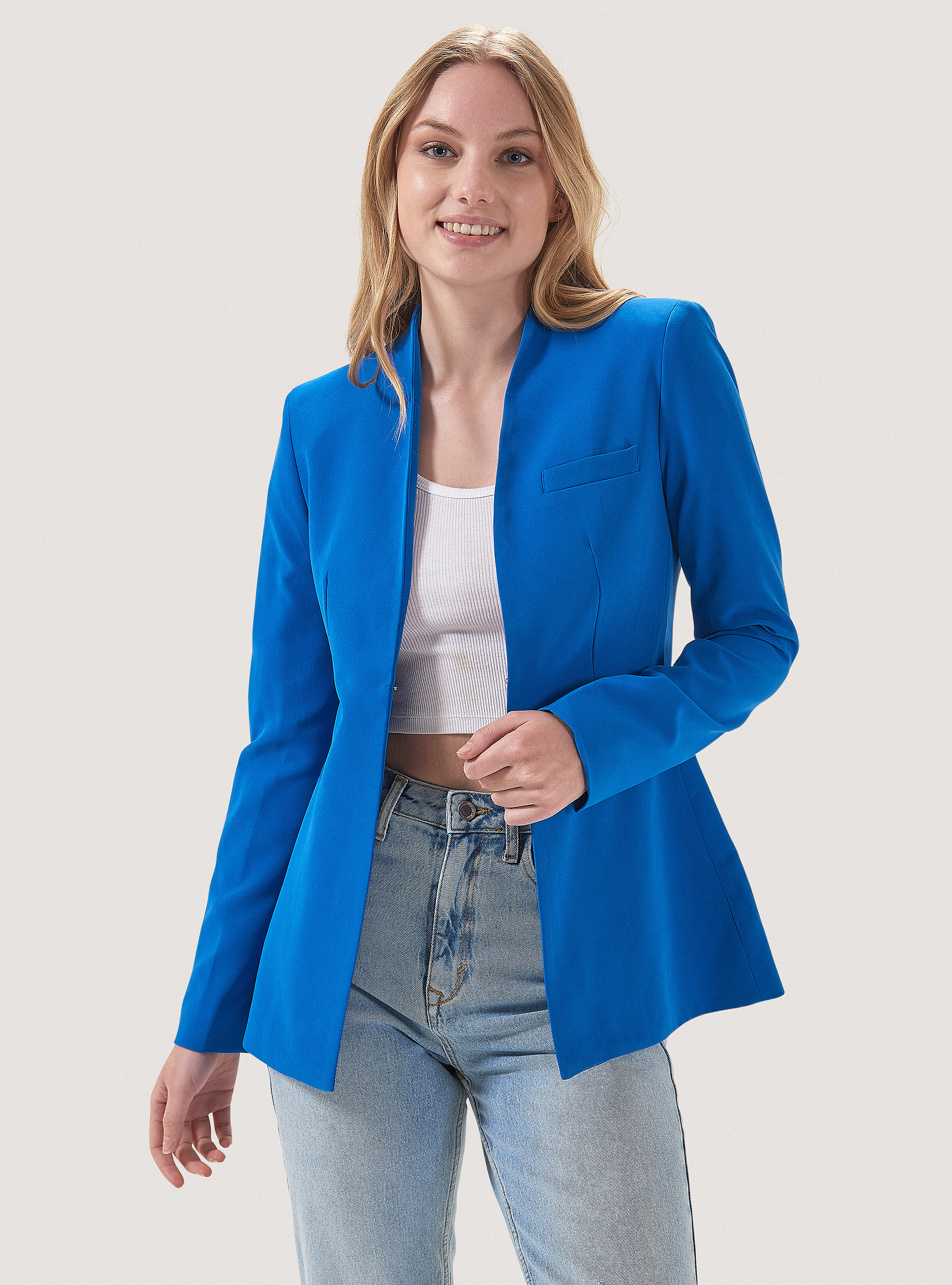 Plain-coloured blazer, RY2 ROYALE MEDIUM