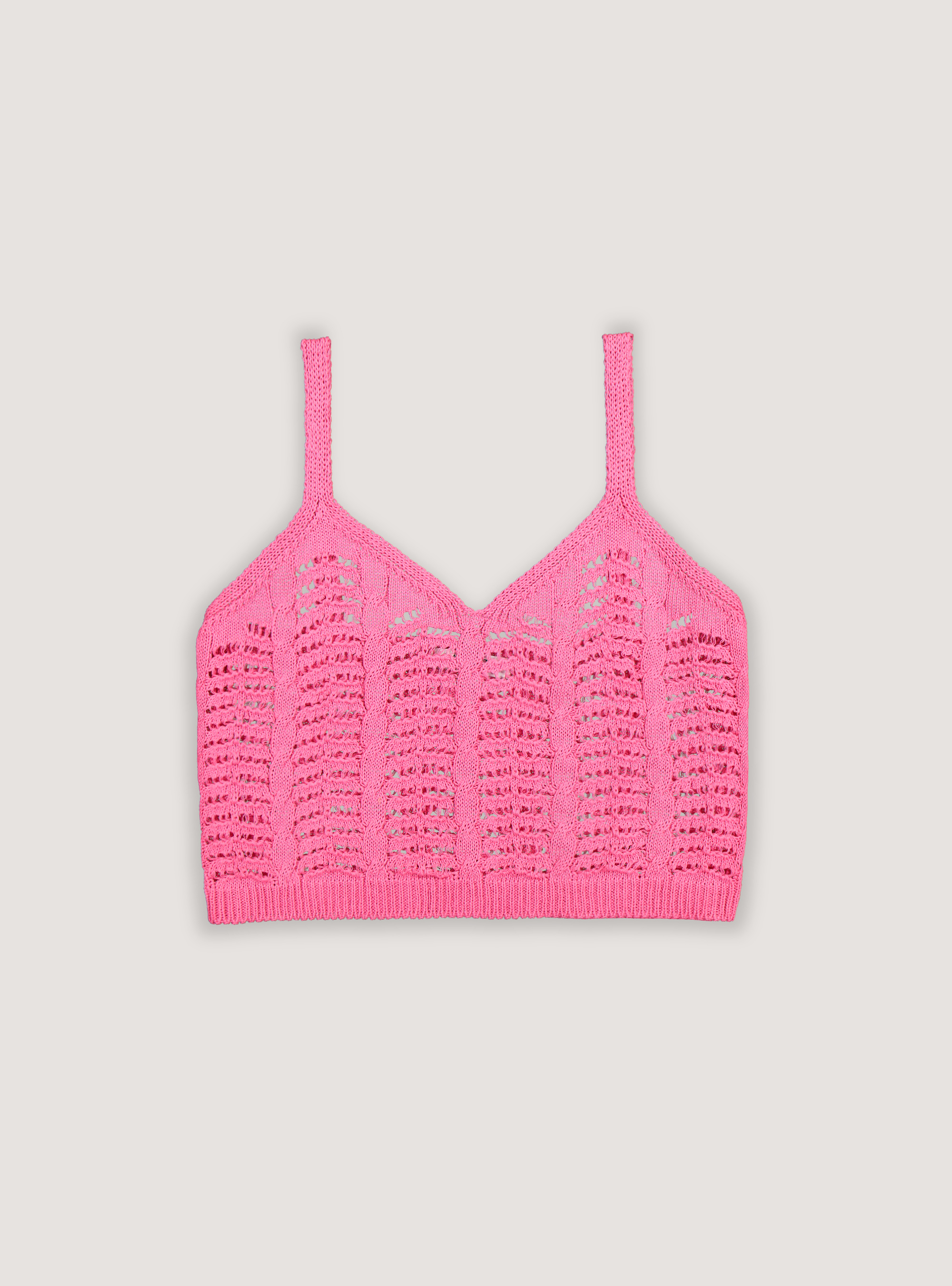 Cropped crochet top, FX1 DARK FUXIA
