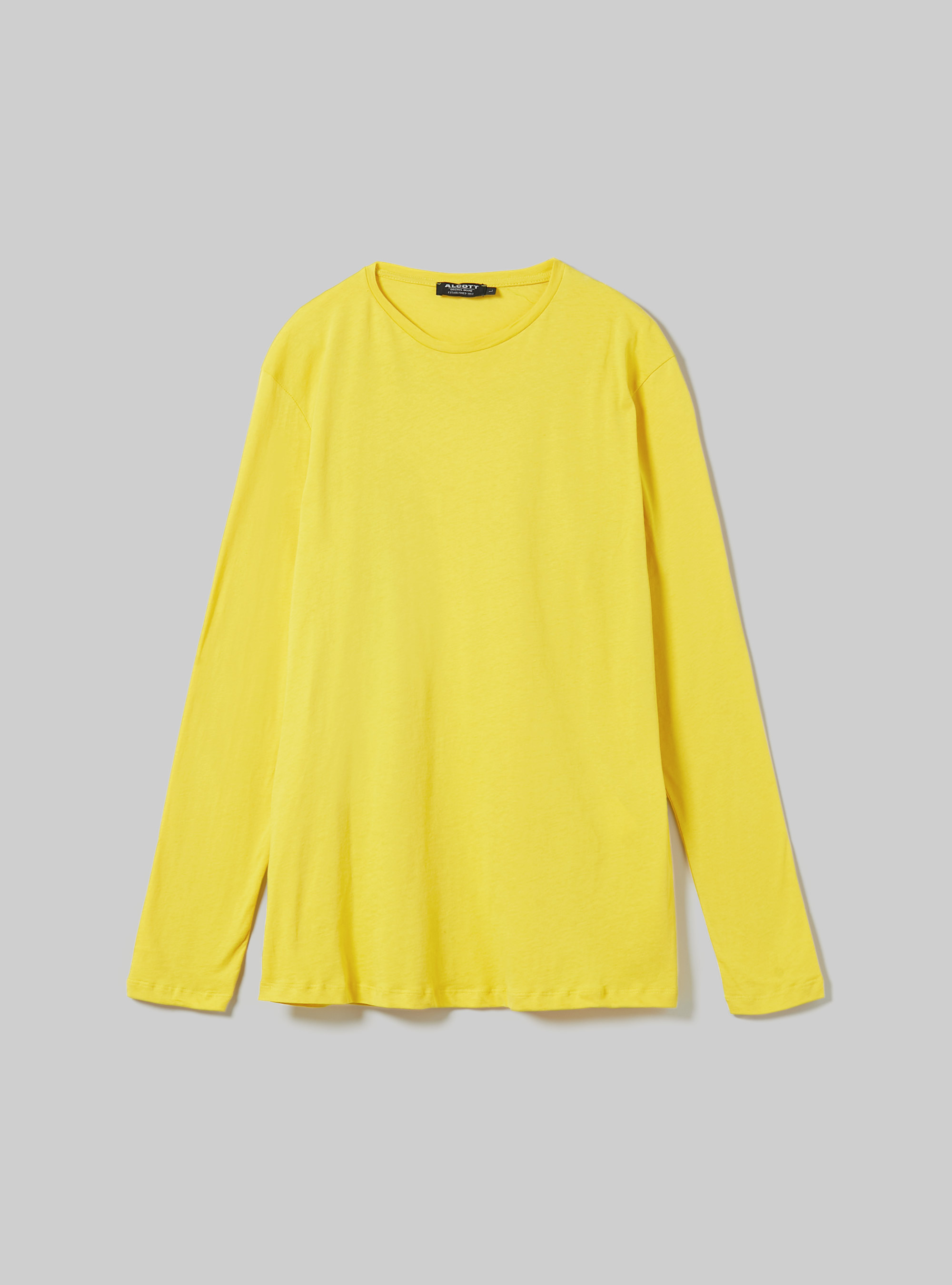 Maglietta a maniche lunghe in cotone, YE2 YELLOW MEDIUM