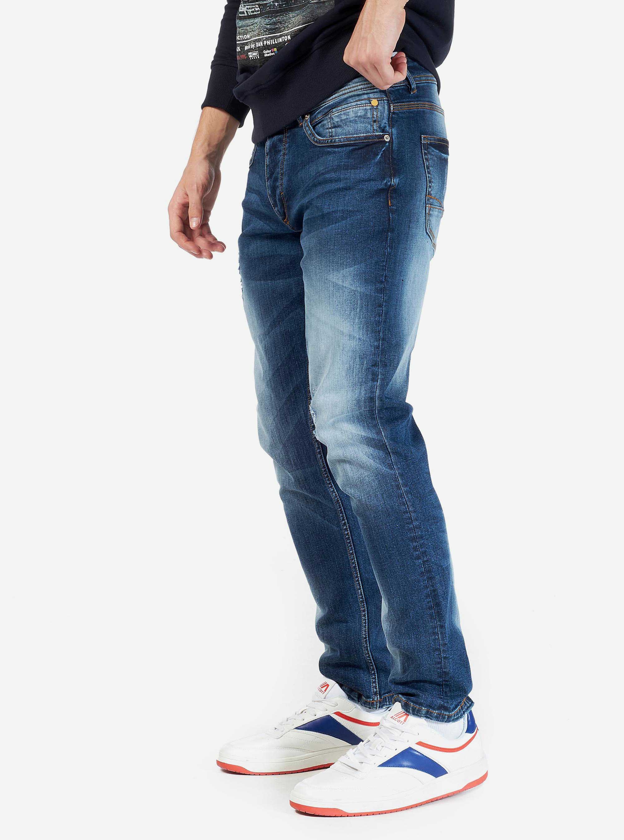 Jeans skinny fit stretch, BLU MARINO